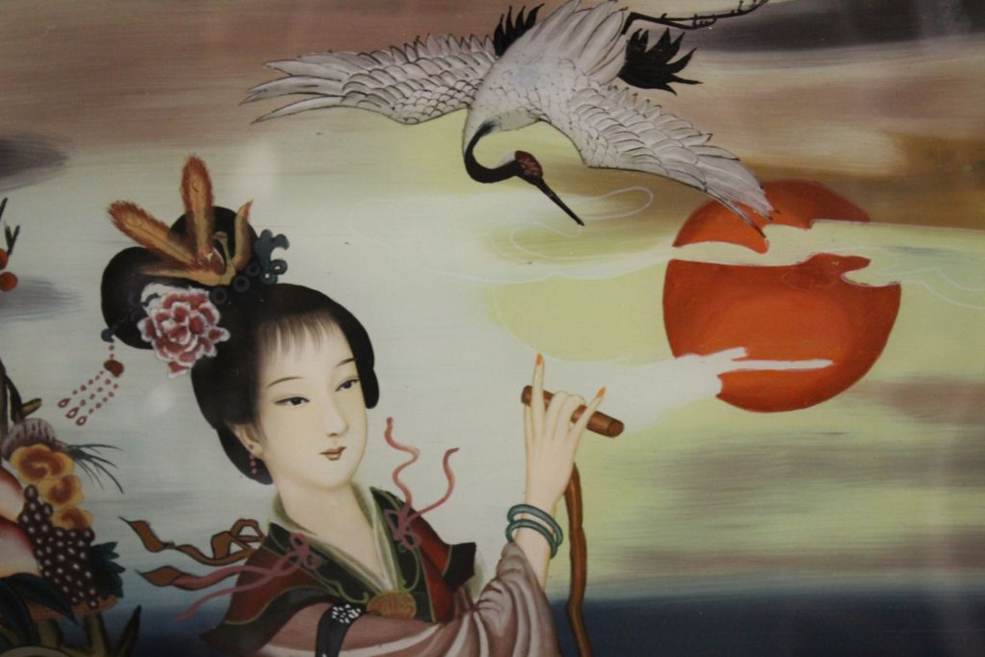 chinesische Hinterglasmalerei, gerahmt, RG 61 x 43cm. - Bild 2 aus 3