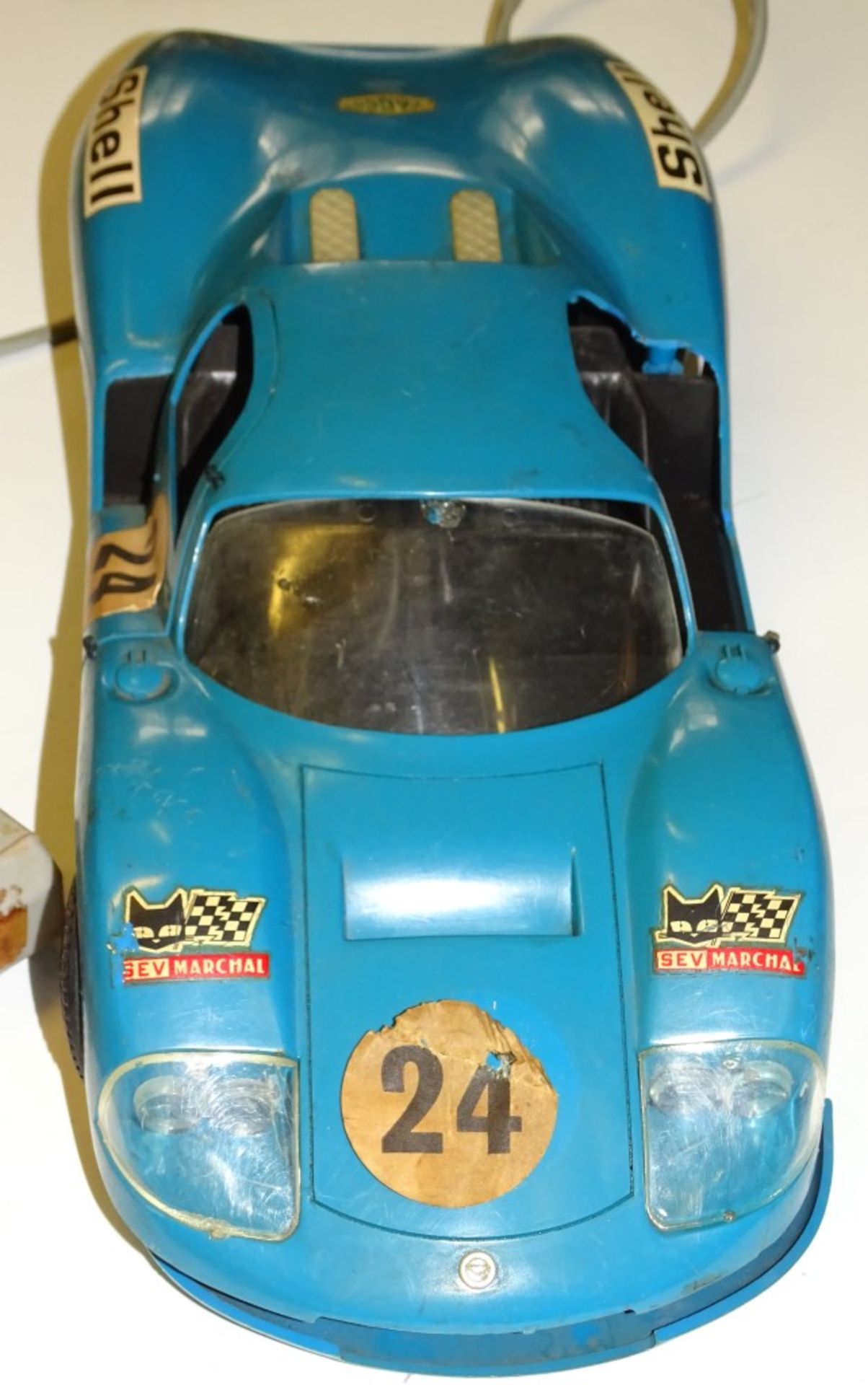 Rennwagen JOUET MONT-BLANC MATRA 1970er Jahre,Alters-u. Gebrauchsspuren,Karosserie lose,1:12 - Bild 6 aus 10