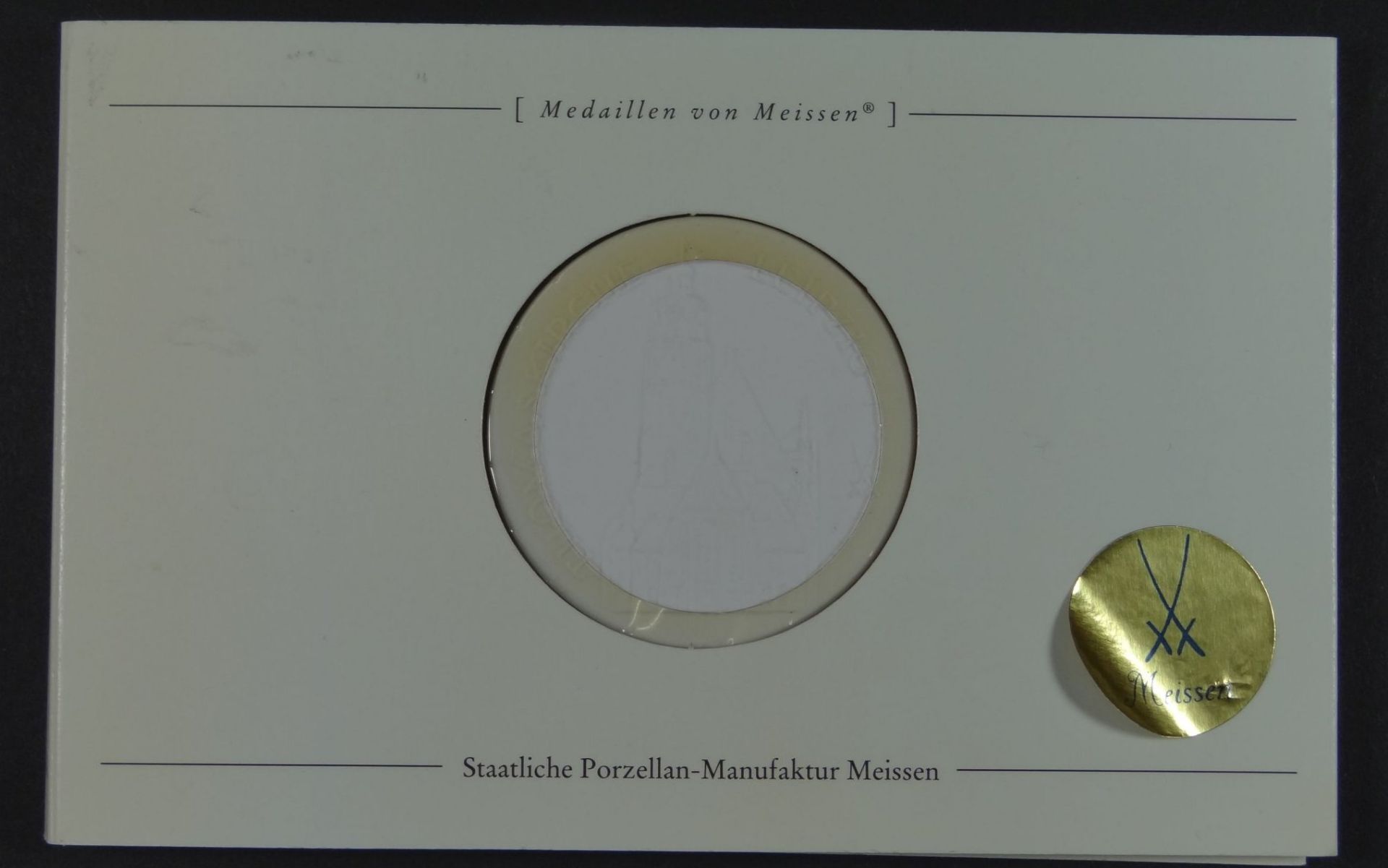 Meissen Medaille "Thomaskirche in Leipzig" in OVP, D-5 cm - Bild 3 aus 4