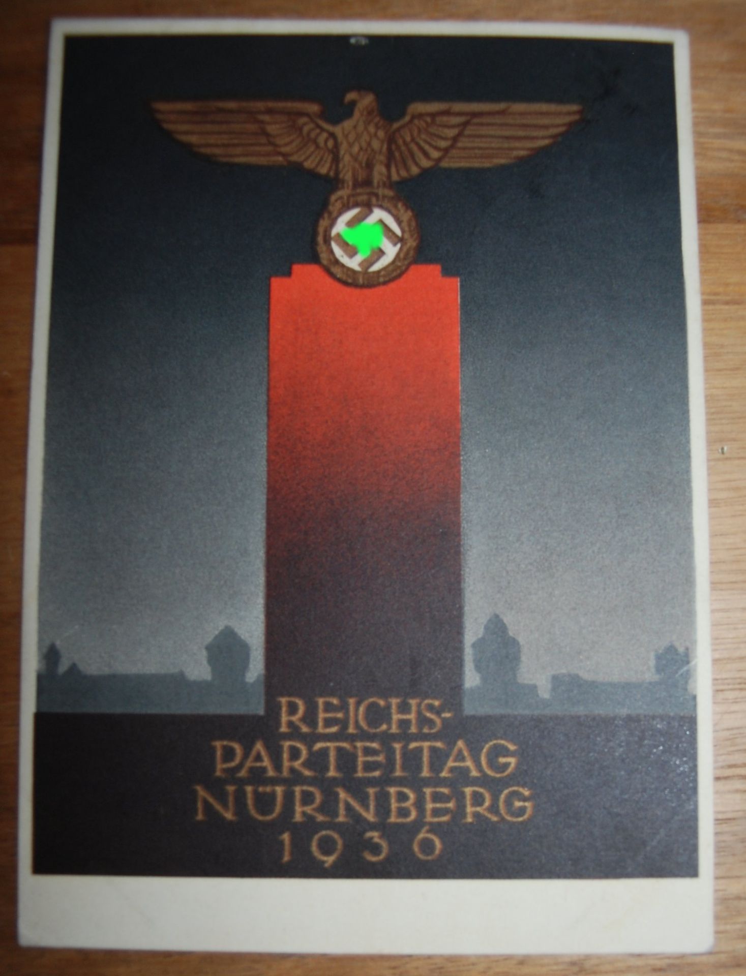 Festpostkarte Nürnberger Parteitag 1936, Zentralverlag der NSDAP, gelaufe<