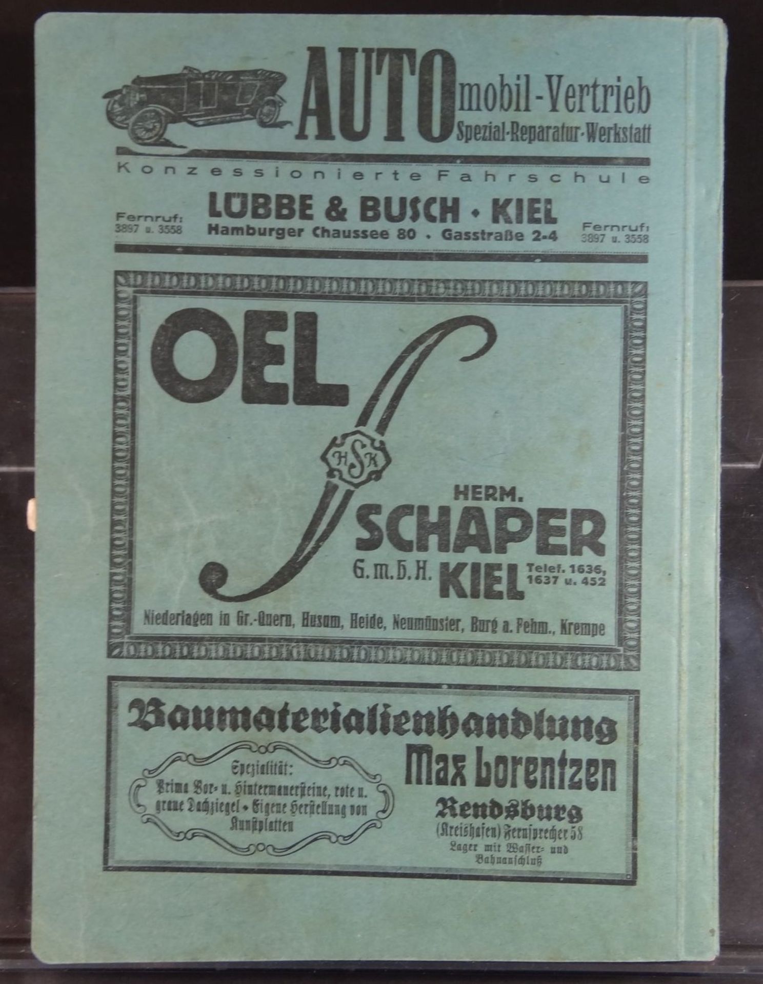 Amtliches Fernsprechbuch für den Ober-Direktions-Postbezirk Kiel, 192< - Bild 6 aus 6