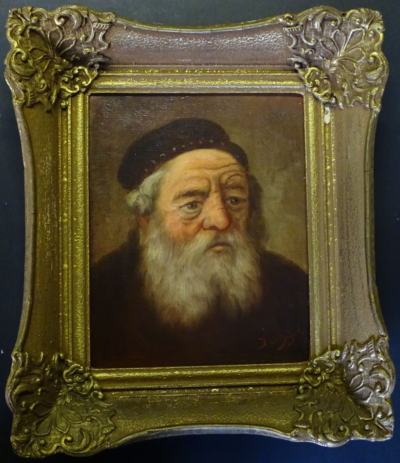 Jan von Dyck "Männerportrait",r.u.signiert,Öl/Leinen,alt gerahmt,RG 44x37<b