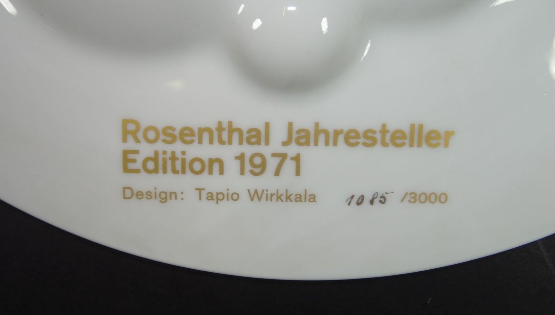 Rosenthal Jahresteller 1971, Entw. Tapio Wirkala, limitiert, D-31 cm - Bild 3 aus 5