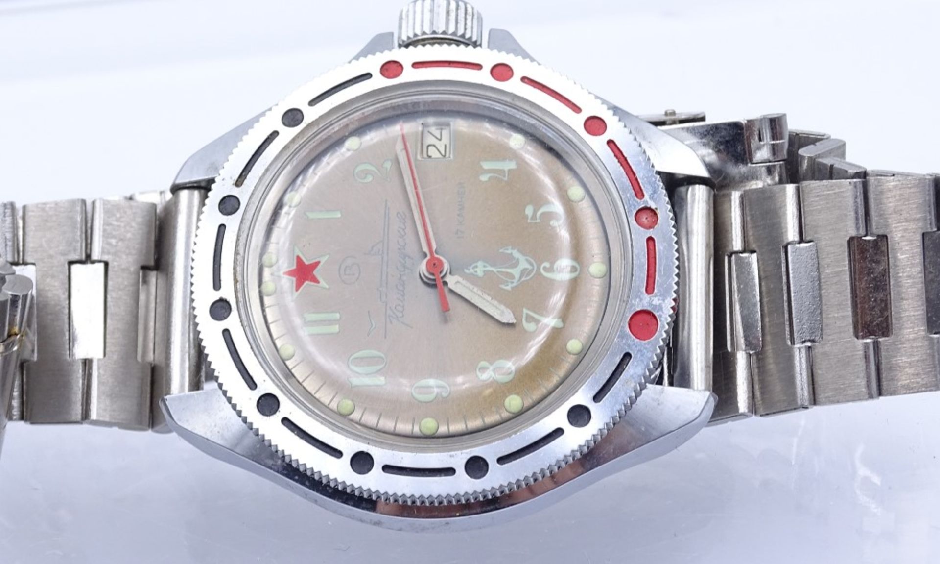 Sechs Russische Herren Armbanduhren,Edelstahl,tw.ohne Band,Funktionen nicht überprü<b - Bild 4 aus 6