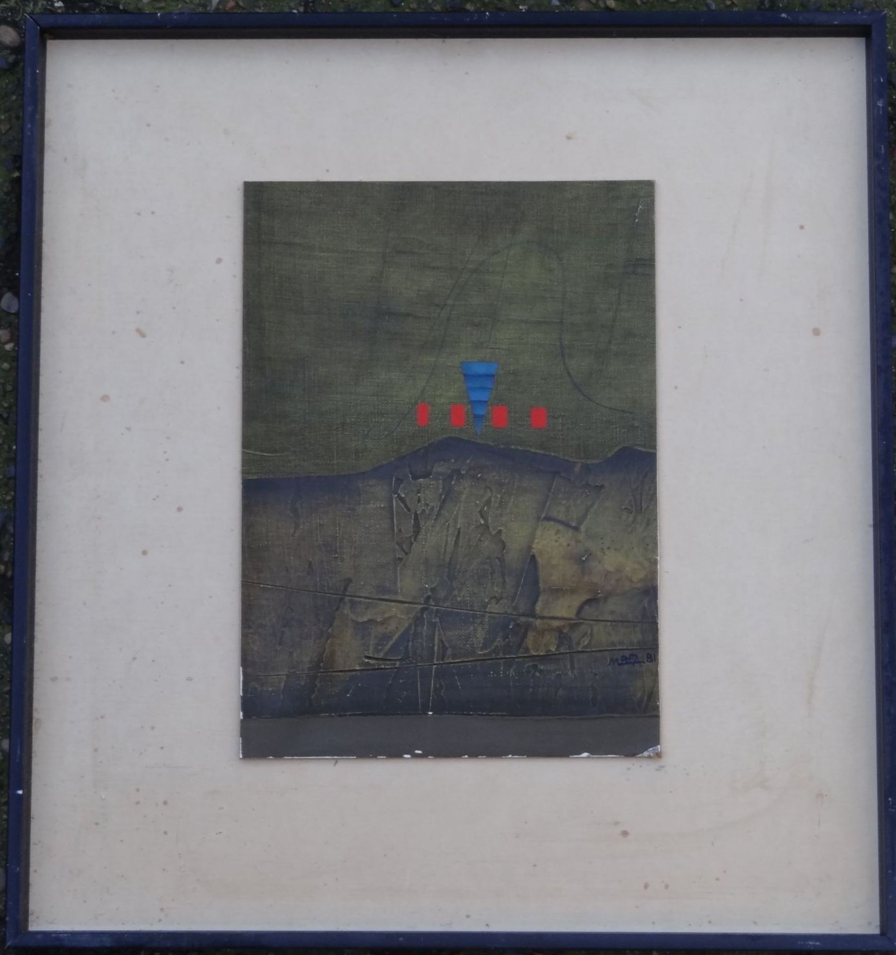Manuel BEA CERVERA (1934-1997), 1981, ohne Titel, Öl/Pappe, 25x18 cm, gerahmt, RG 40x37 cm,< - Bild 2 aus 3
