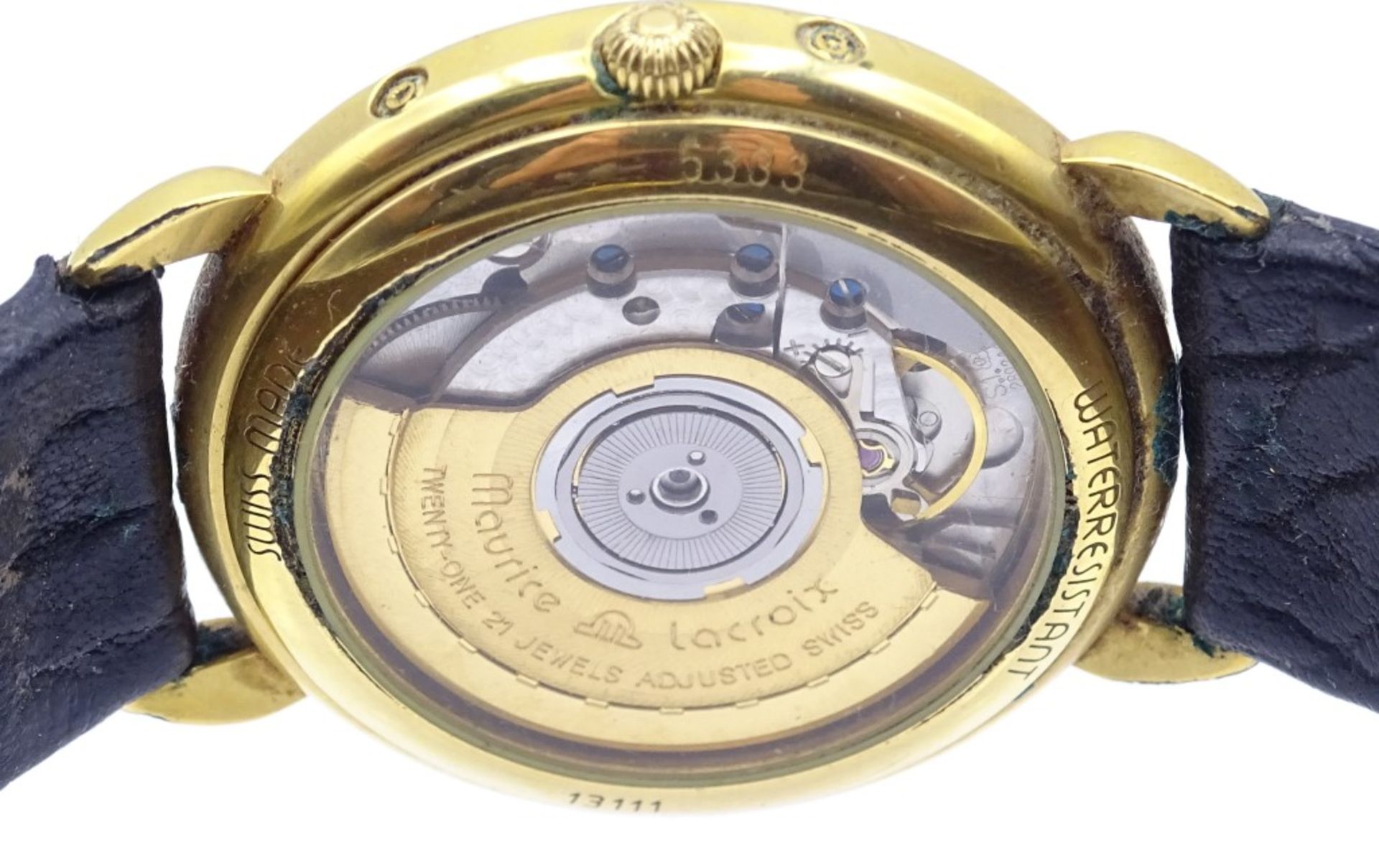 HAU "Maurice Lacroix-Phase de Lune",automatic,Werk läuft,vergoldet,ref. 13111,d-36,0mm,Tragespure< - Bild 6 aus 7