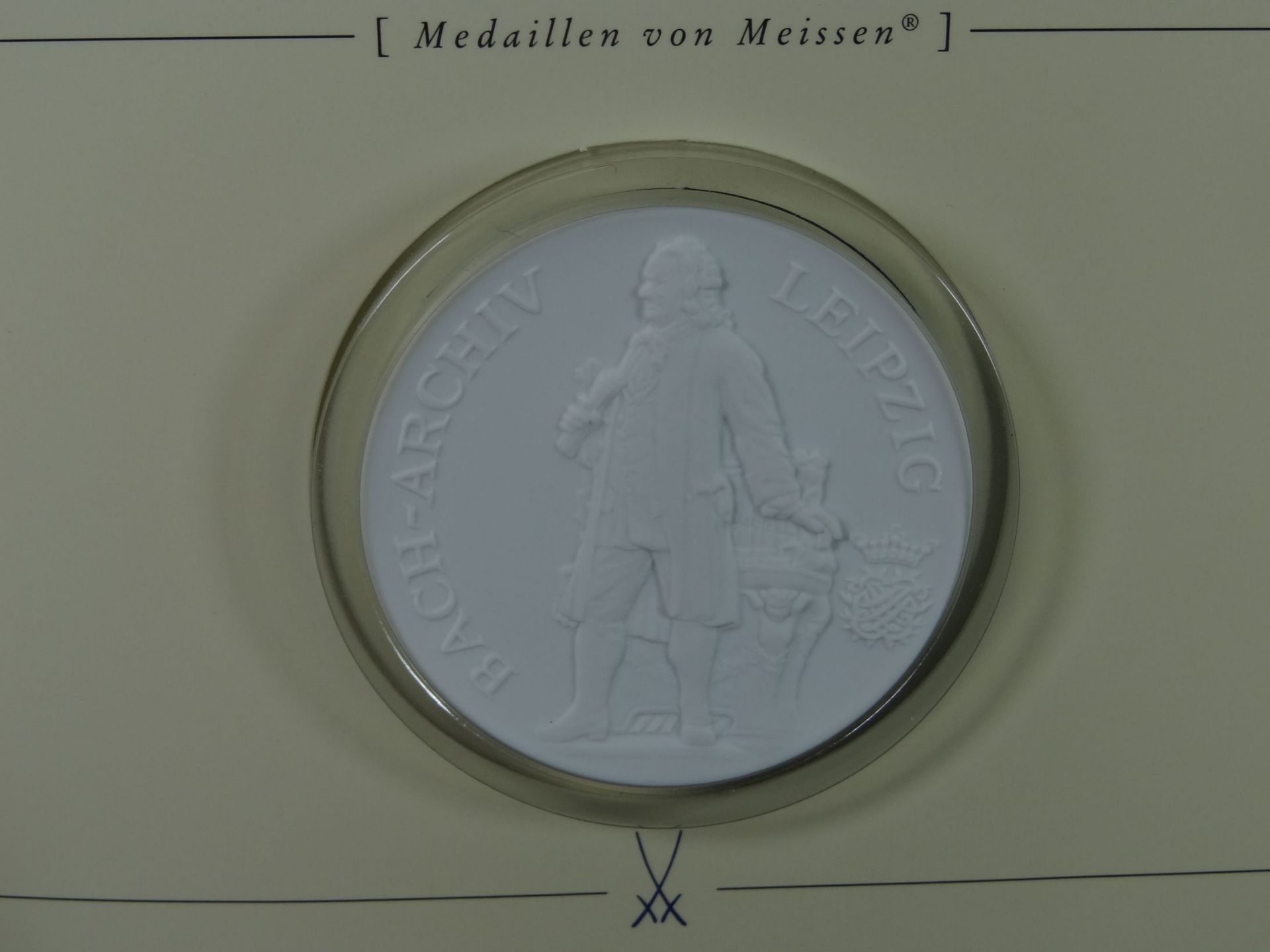 Meissen Medaille "Thomaskirche in Leipzig" in OVP, D-5 cm - Bild 2 aus 4