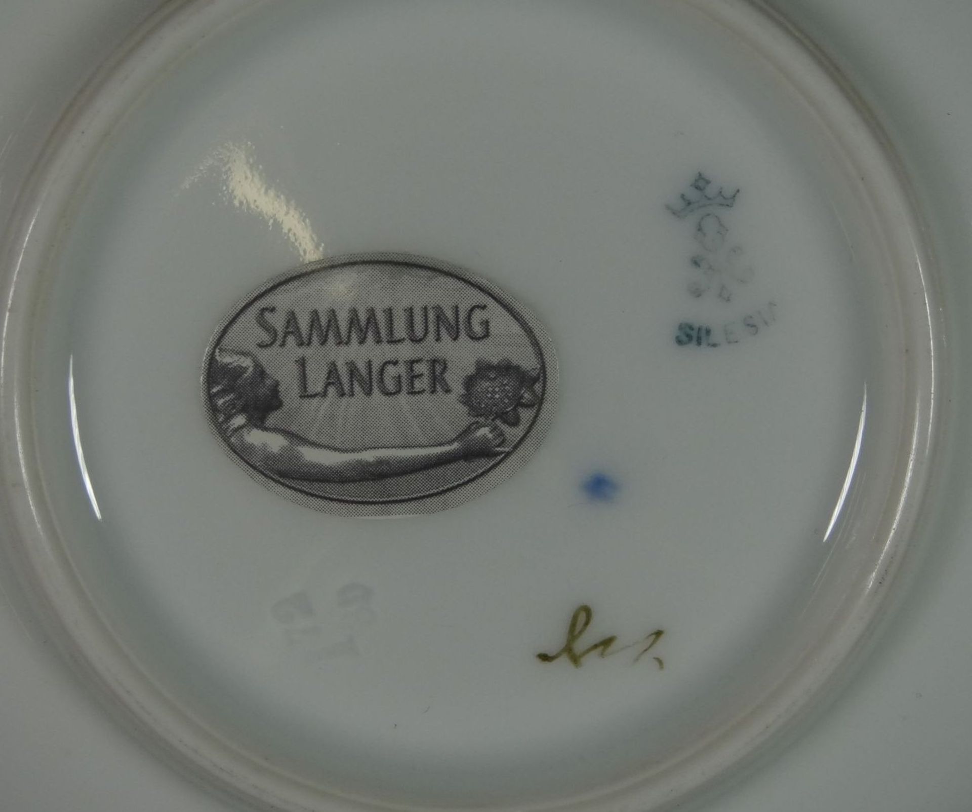 Jugendstil-Mokkatasse, Silesia, Aufkleber "Sammlung Langer" - Bild 3 aus 3