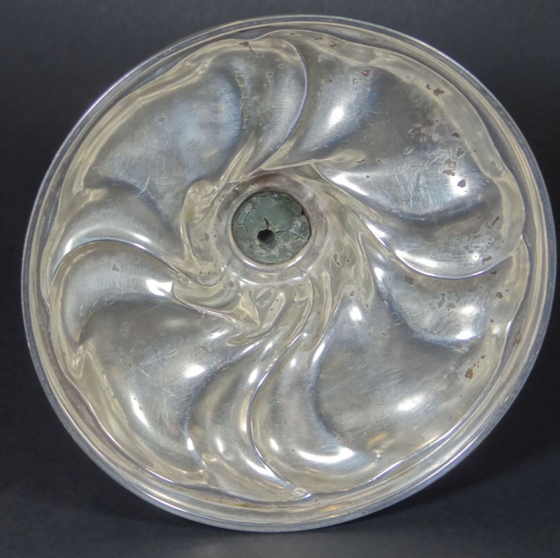 Silber-835- Kerzenständer, H-21 cm, D-13 cm, 206 gr, Tülle fehlt, Alters-u. Gebrauchsspur - Bild 6 aus 7