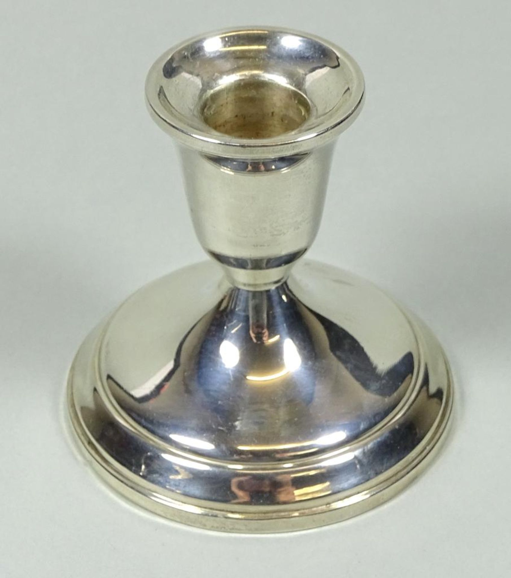 einzelner Silberleuchter-925- "Towles" gefüllter Stand, H-8 cm, 150 gr.., gut erhalte - Bild 2 aus 3