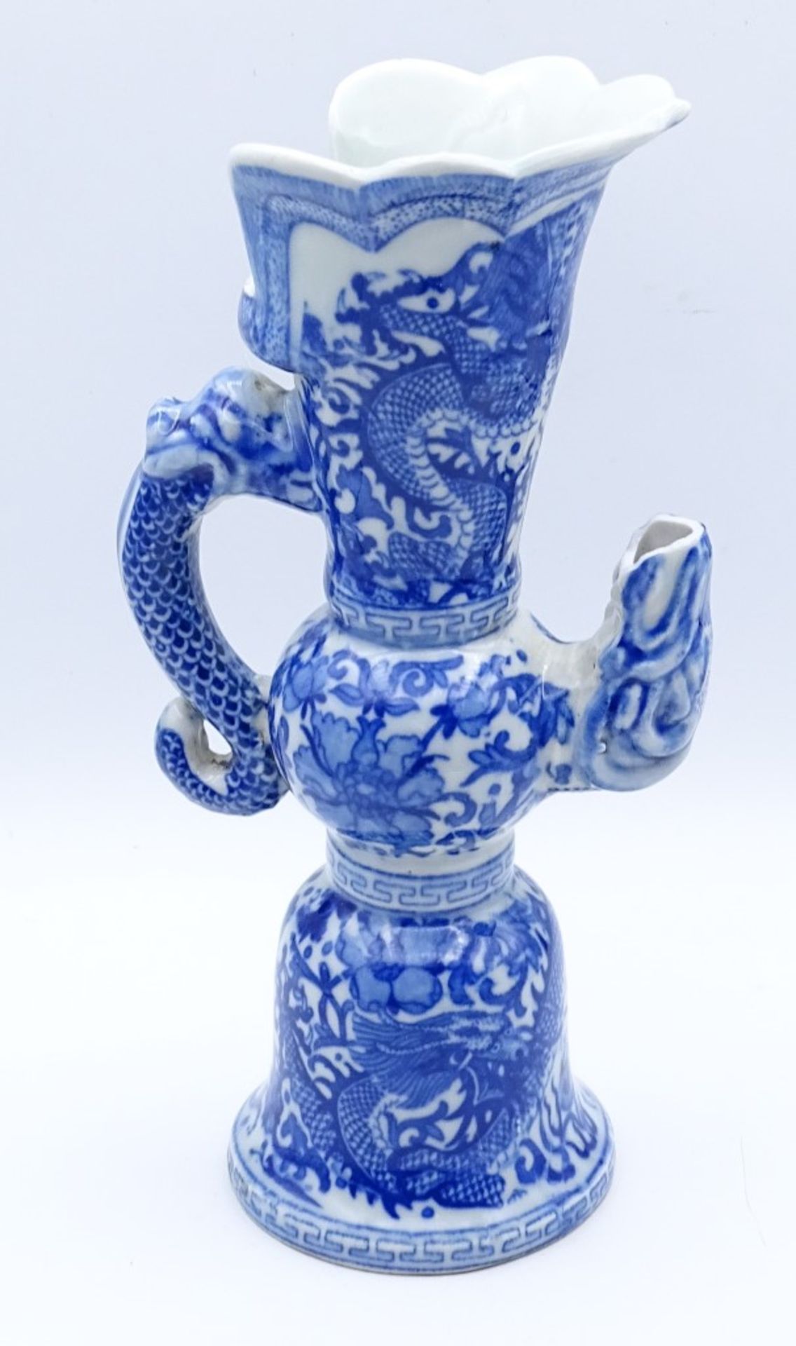 Kanne,China,blaumalerei,im Boden gemarkt,Kannen Ausguss geklebt,H-21cm - Bild 2 aus 6