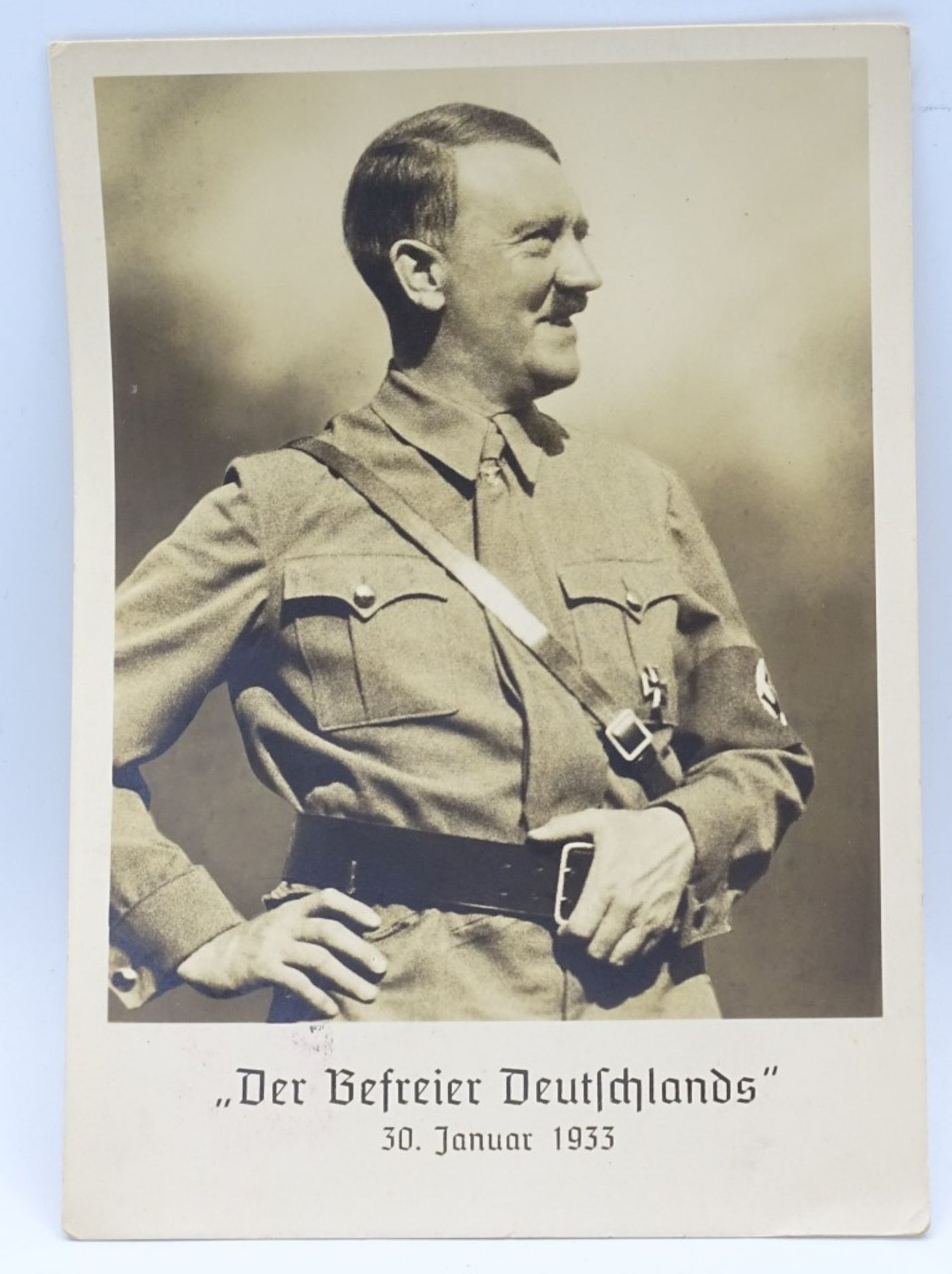 Postkarte "Der Befreier Deutschlands" ,ungelaufen,Stempelung Das braune Band v. Deutschland-