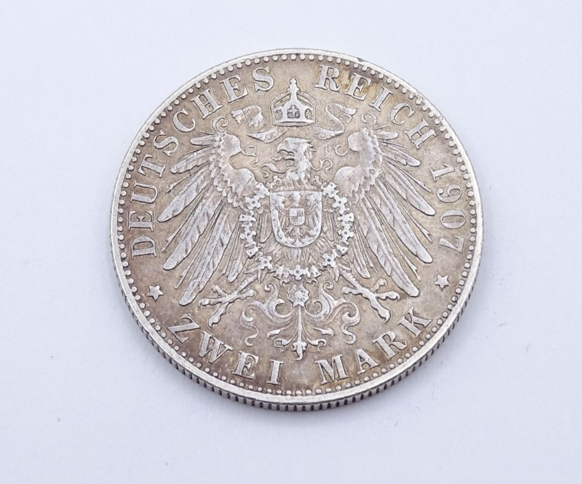 Zwei Mark 1907 Deutsches Reich Otto König von Bayern, Buchstabe