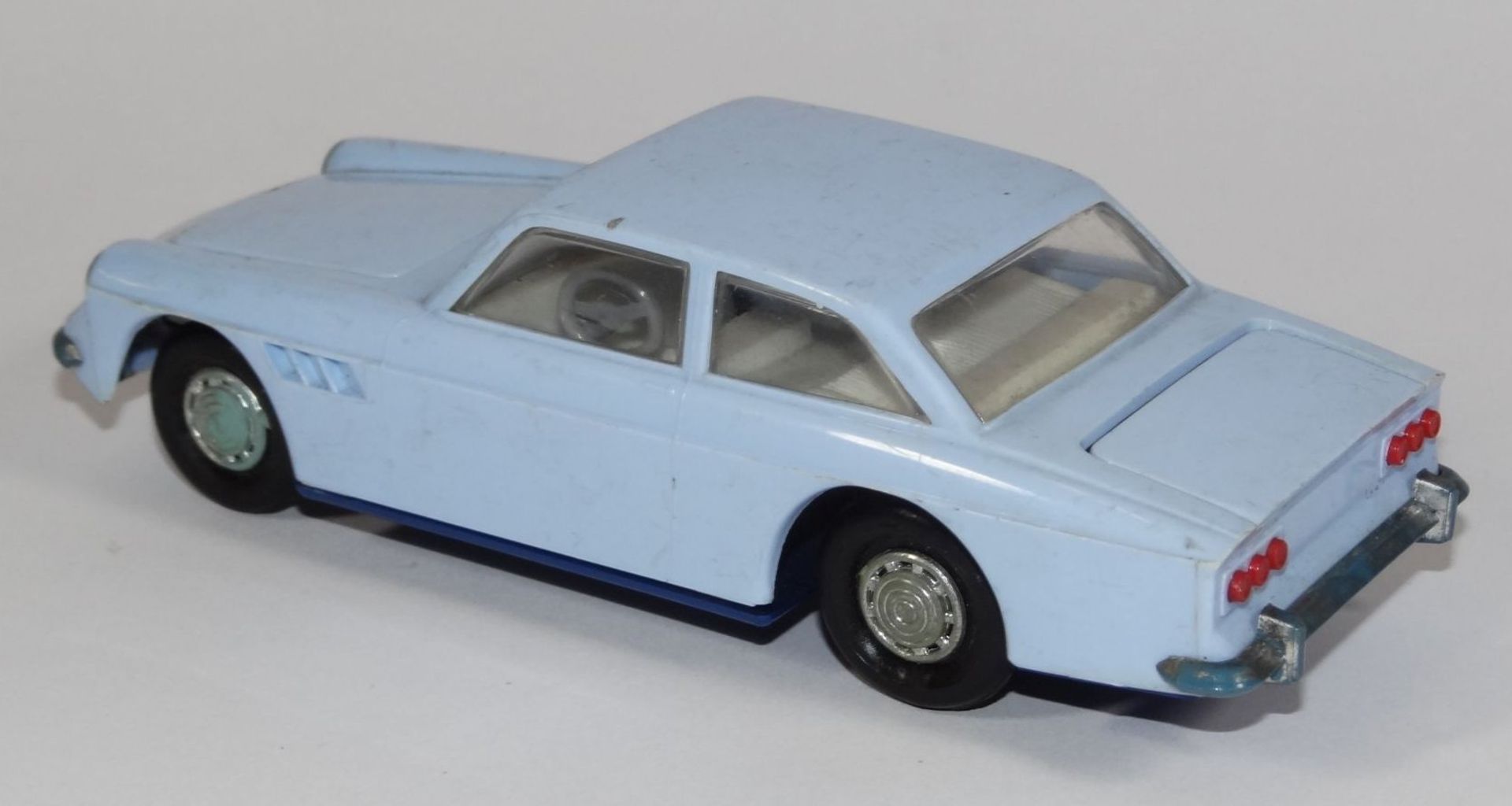 blaues Modellauto, Hart-Kunststoff, 60-er Jahre, L-15 cm - Bild 3 aus 4