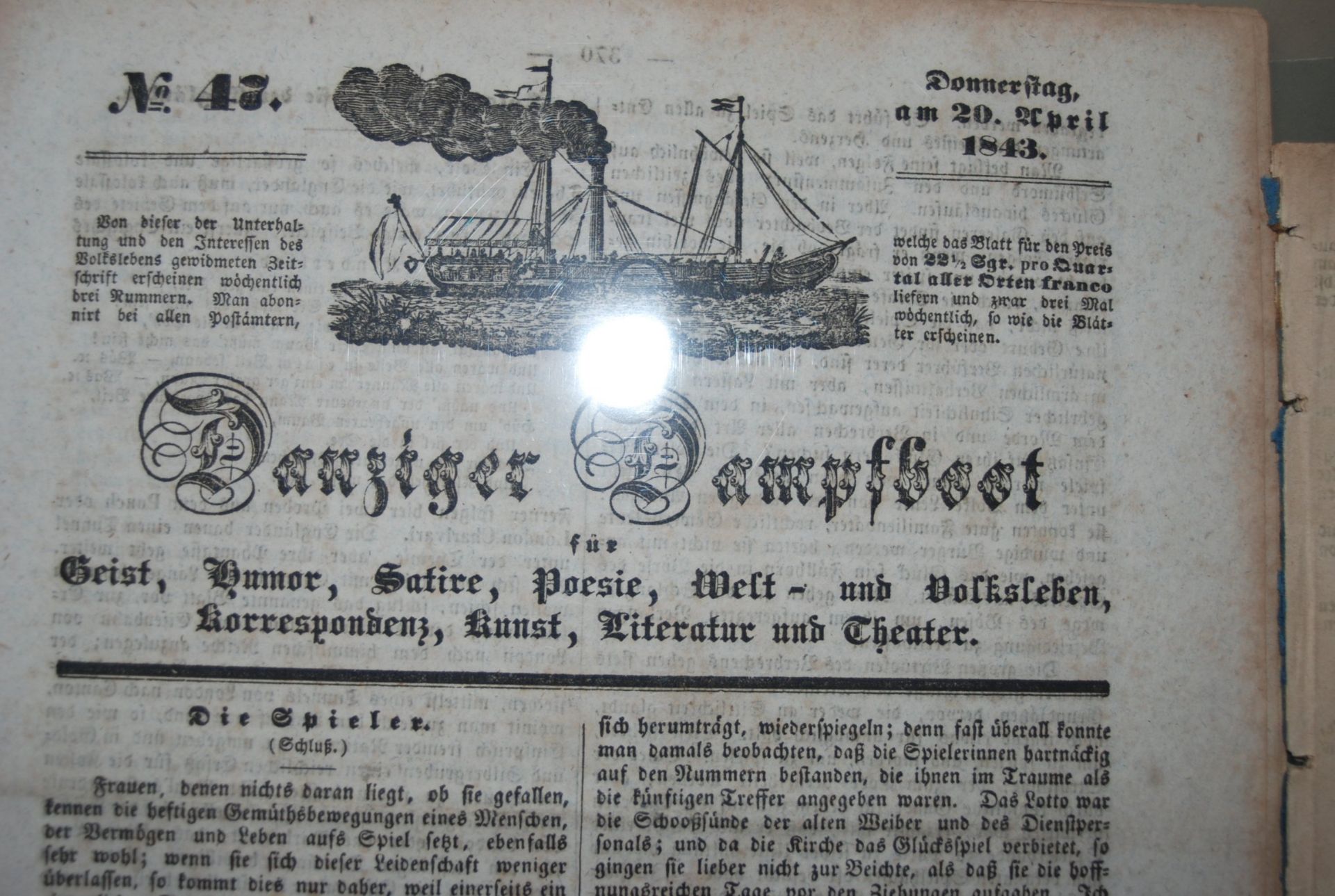 Lot Zeitschriften etc. alle Danzig betreffend, vom Danziger Dampfboot von 1843 bis ca. 1930, 12 - Bild 7 aus 9