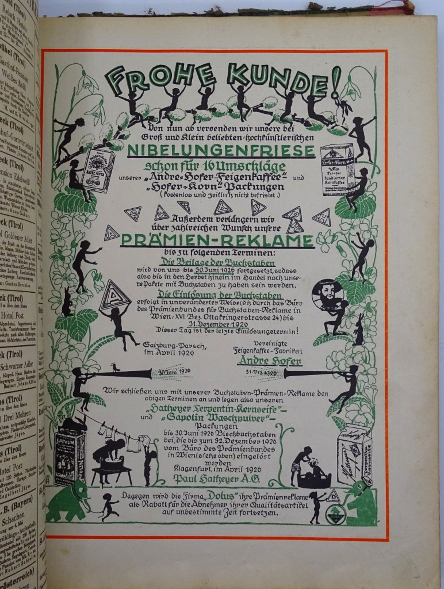 Gebundete Zeitschrift Bergland 1926, 8.Jahrgang,kompletter Jahrgang,tw.mit losen Seiten etc. - Bild 3 aus 10