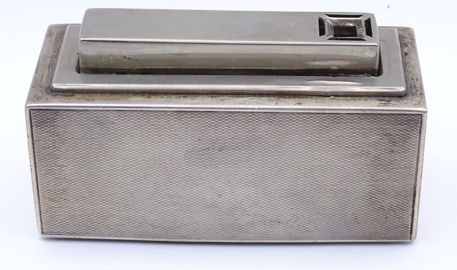 Tischfeuerzeug in Sterling Silber Gehäuse,Funktionstüchtig,L-10,4cm,H-6,0 - Bild 2 aus 5