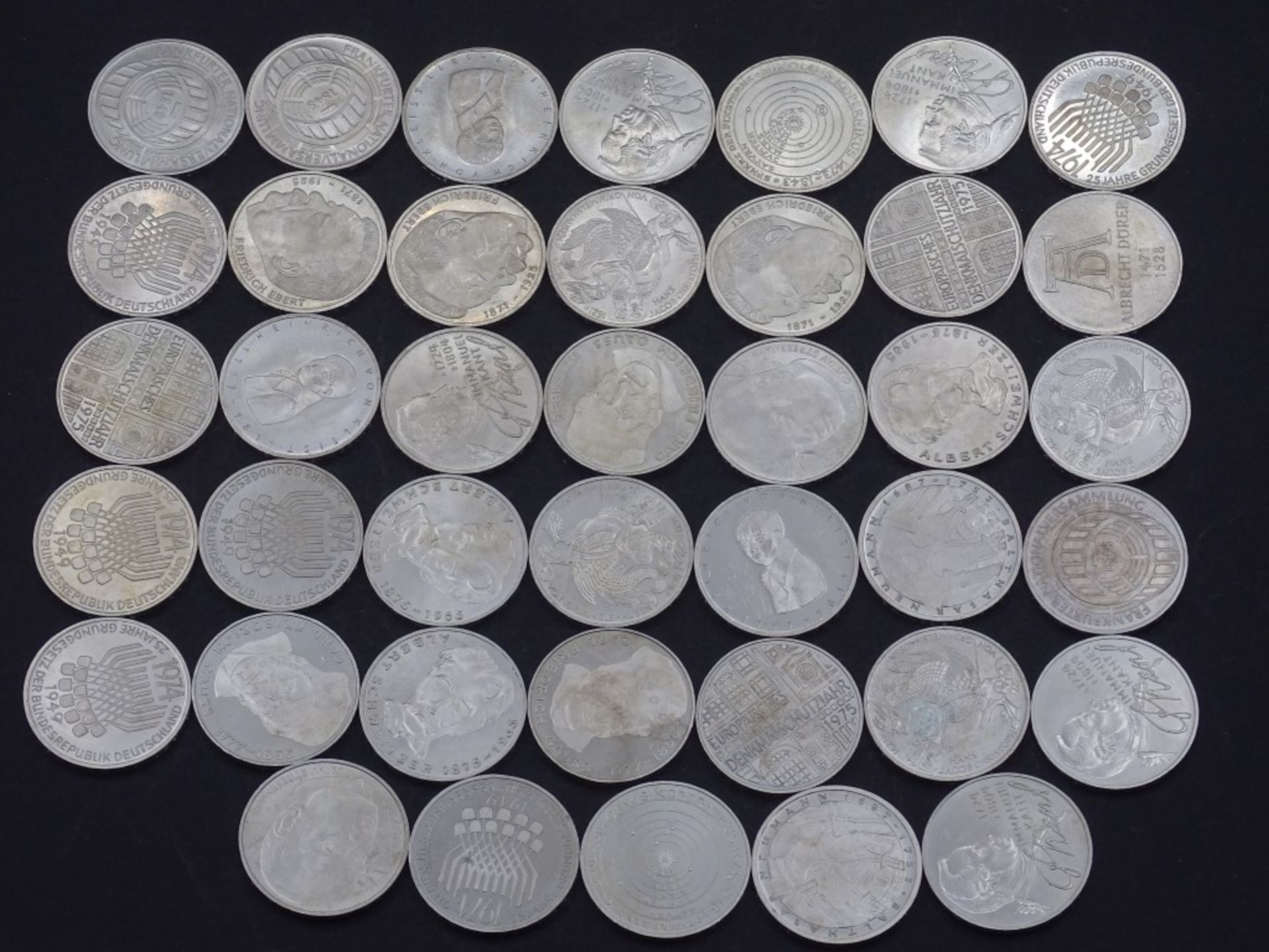 40x 5 DM Münzen,Silber,ges. 200 Deutsche Mar - Bild 5 aus 9