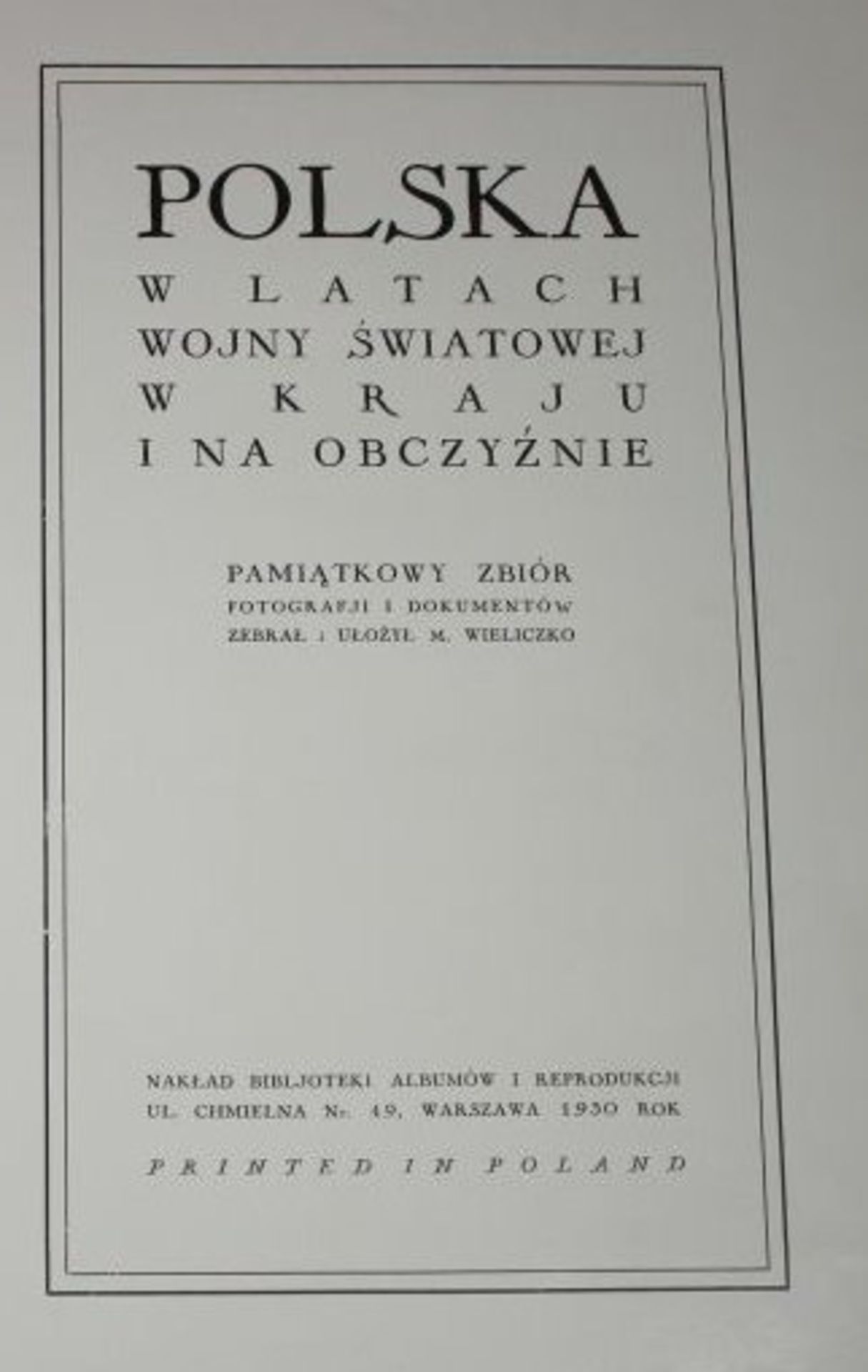 Polska W Latach Wjony Swiatowej w Kraji i na Obczyznie, Pimiatkowy Zbior, 1930 - Bild 2 aus 3