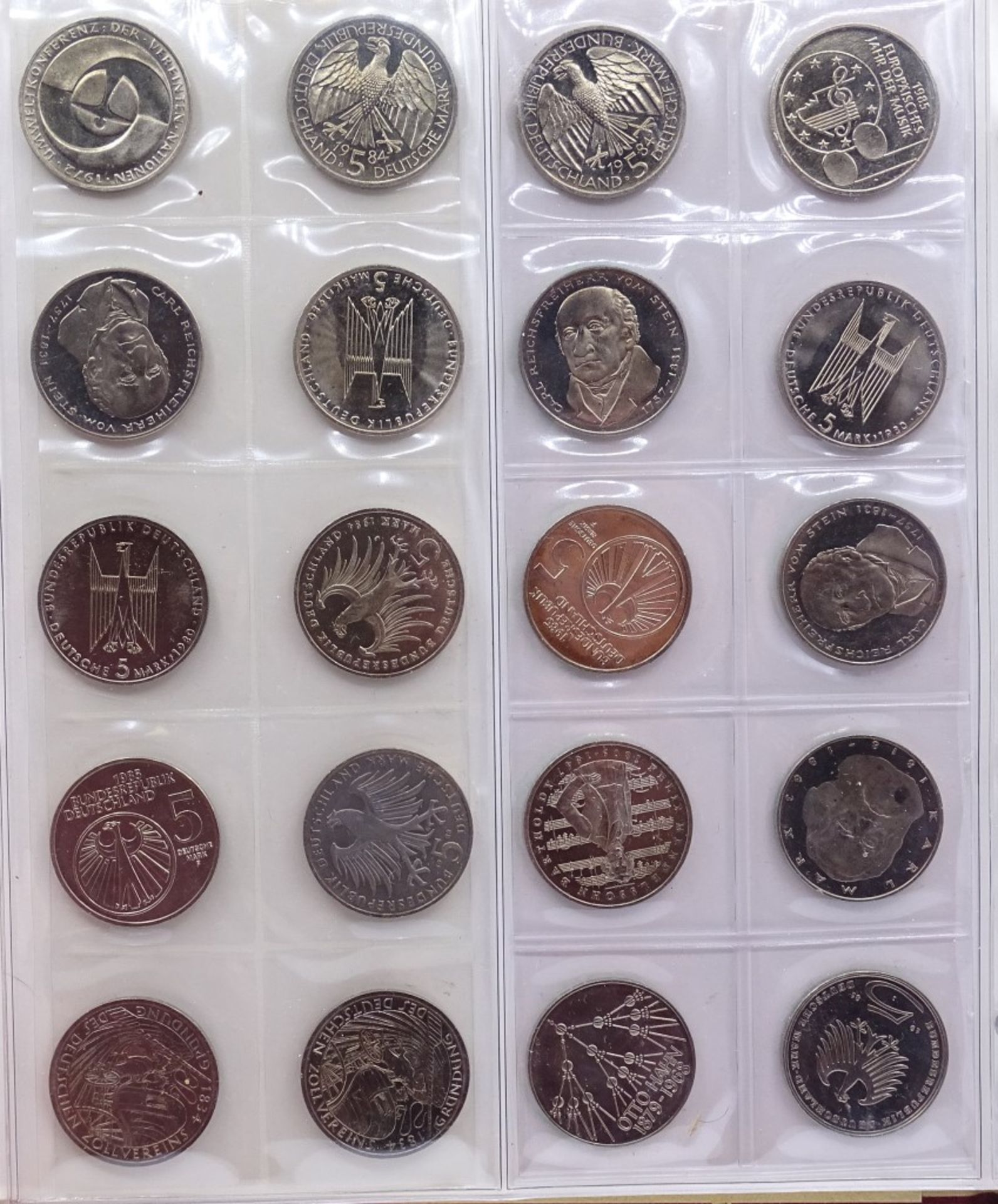 Münzalbum mit 96x 5 DM Münzen,ges. 480 Deutsche Mark,kein Silb - Bild 9 aus 10