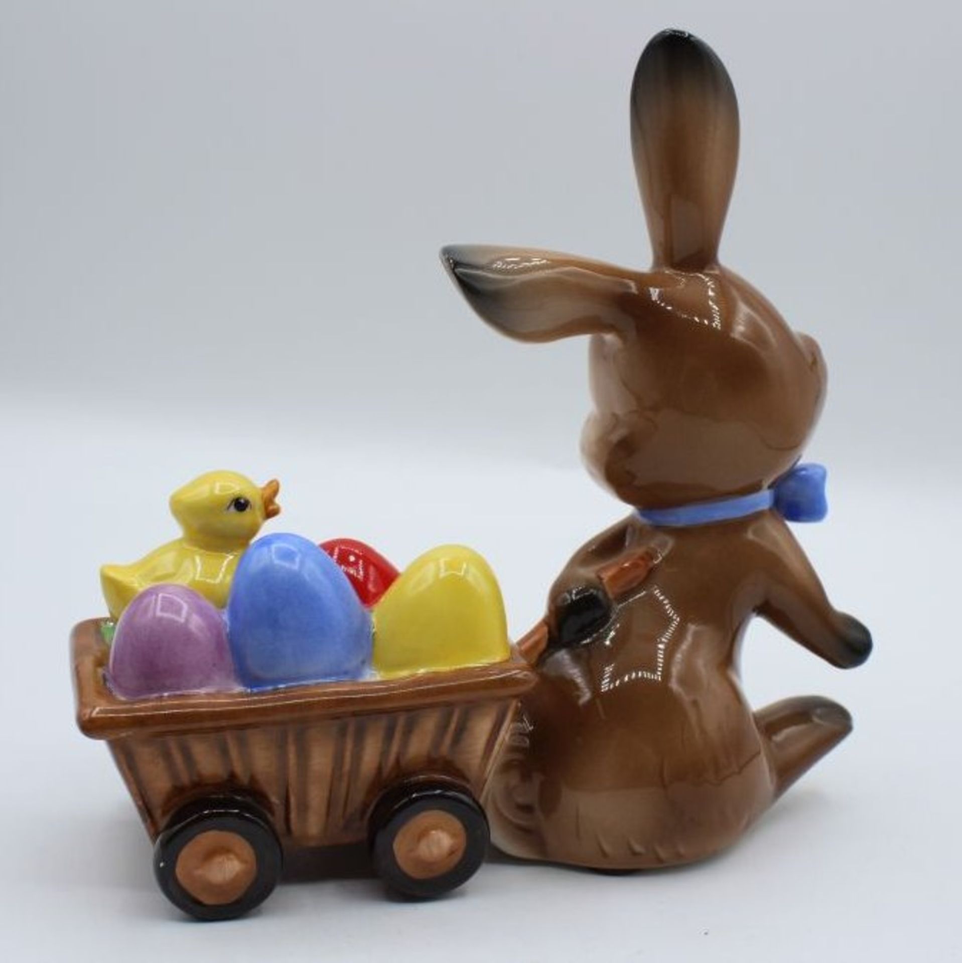 Geobel-Osterhase mit Bollerwagen, ca. H-14cm. - Bild 3 aus 5