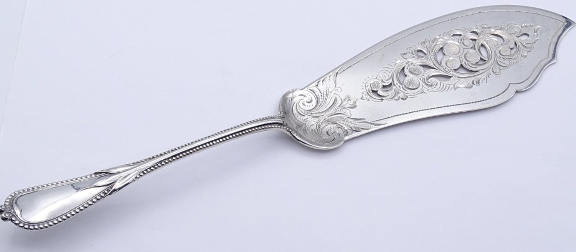 Jugendstil Fisch Vorlegebesteck,Copenhagen,Silber,guter Zustand,L- 24-31cm,ges.Gew. 243,75gr. - Bild 3 aus 6