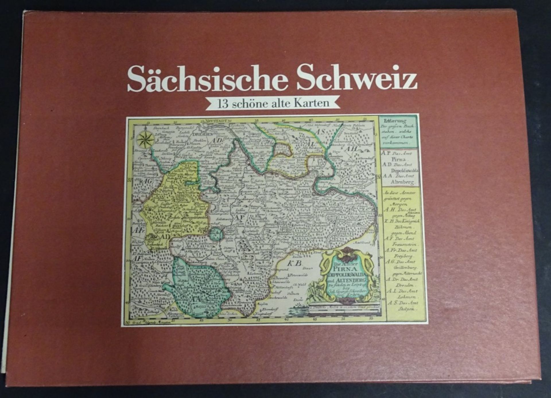 Sächsische Schweiz 13 schöne alte Karten, Kupferstiche und Kopi