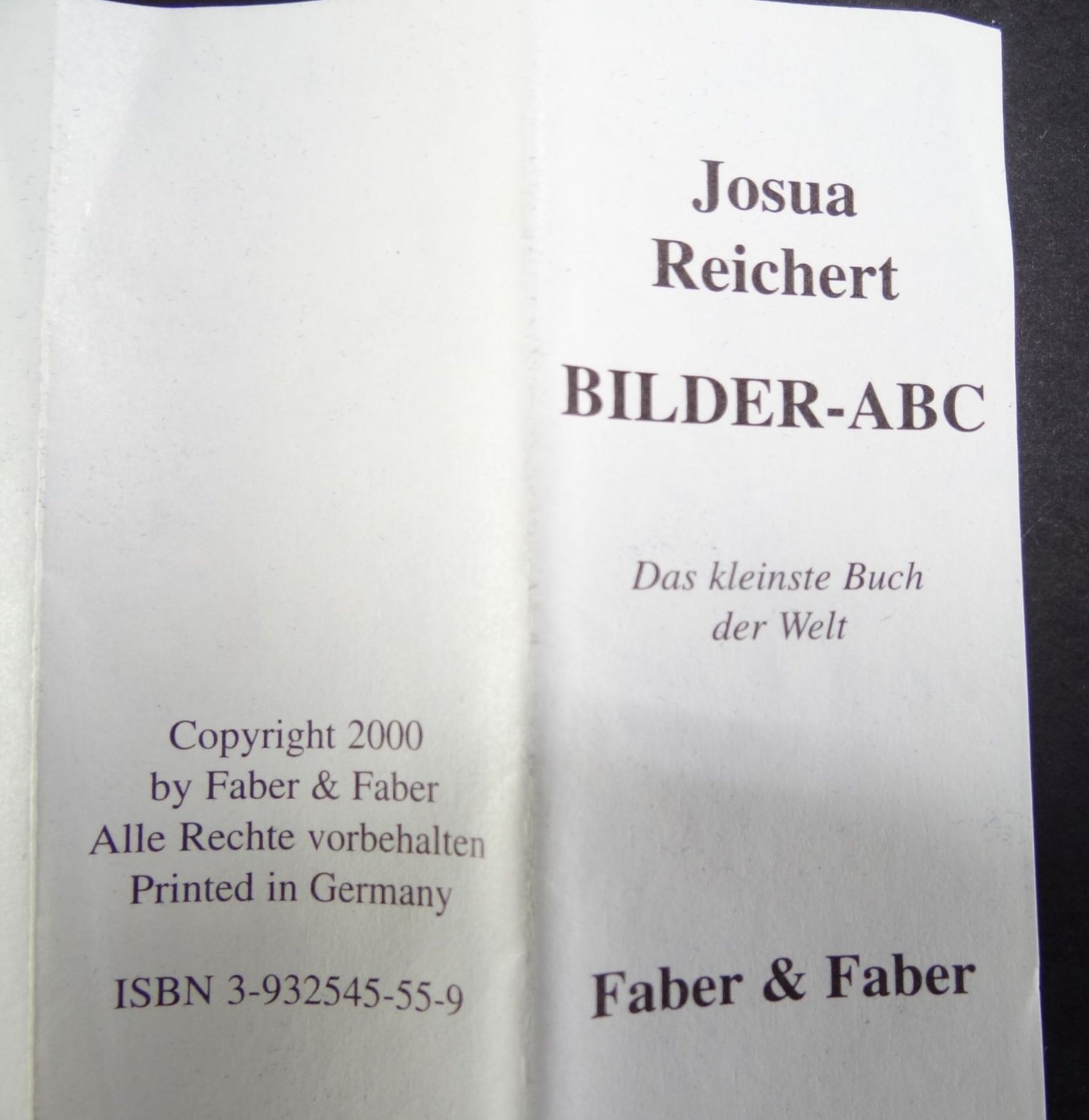 "Das kleinste Buch der Welt" von Josua Reichert, geb. 1938, in Originalkasten, 2000 - Bild 3 aus 5