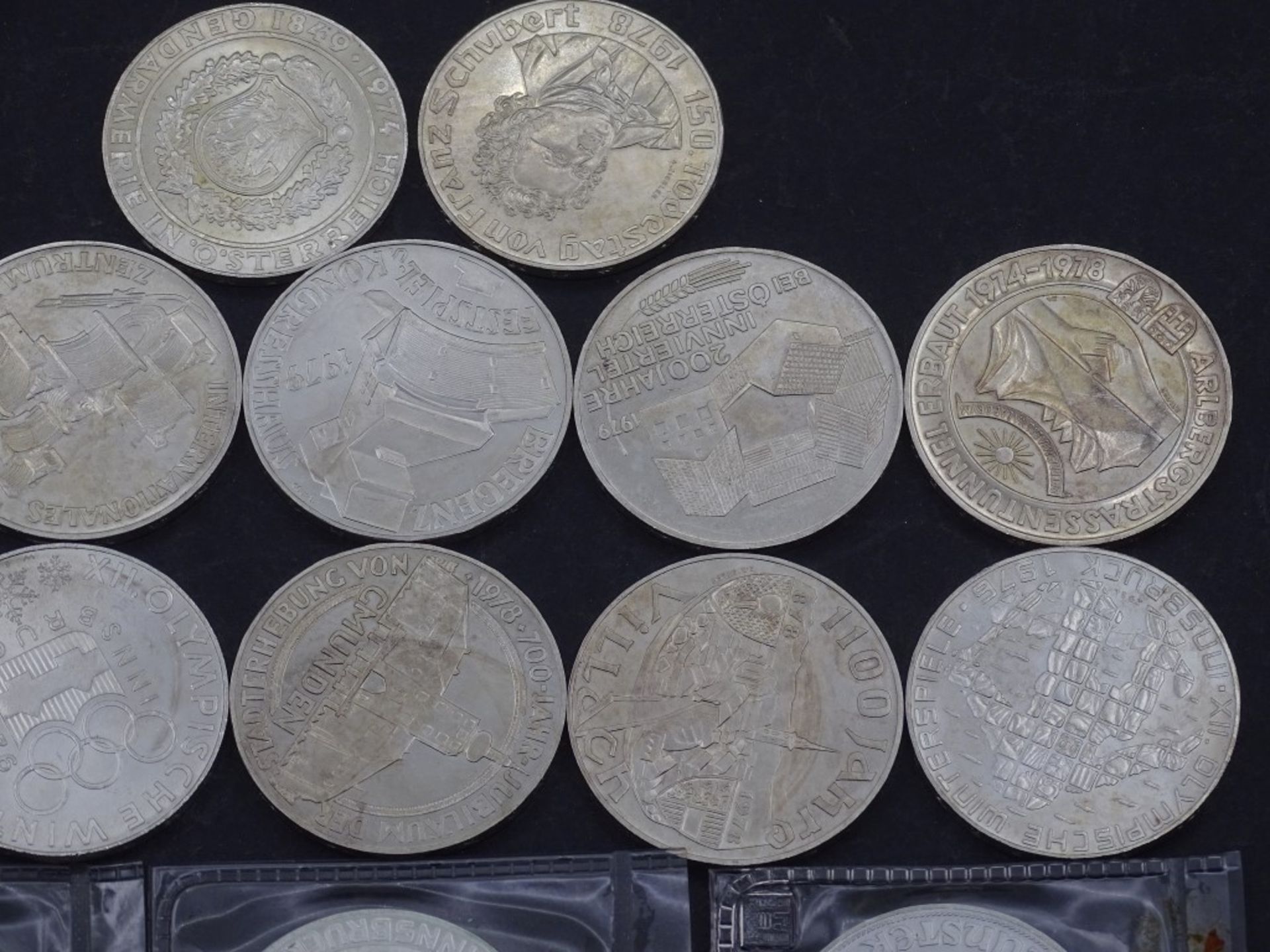 15x Schilling Münzen,ges. 1400 Öst.Schilling,Silber, ges.Gew.350gr. (13x 100/2x 50 Schllin - Bild 4 aus 4