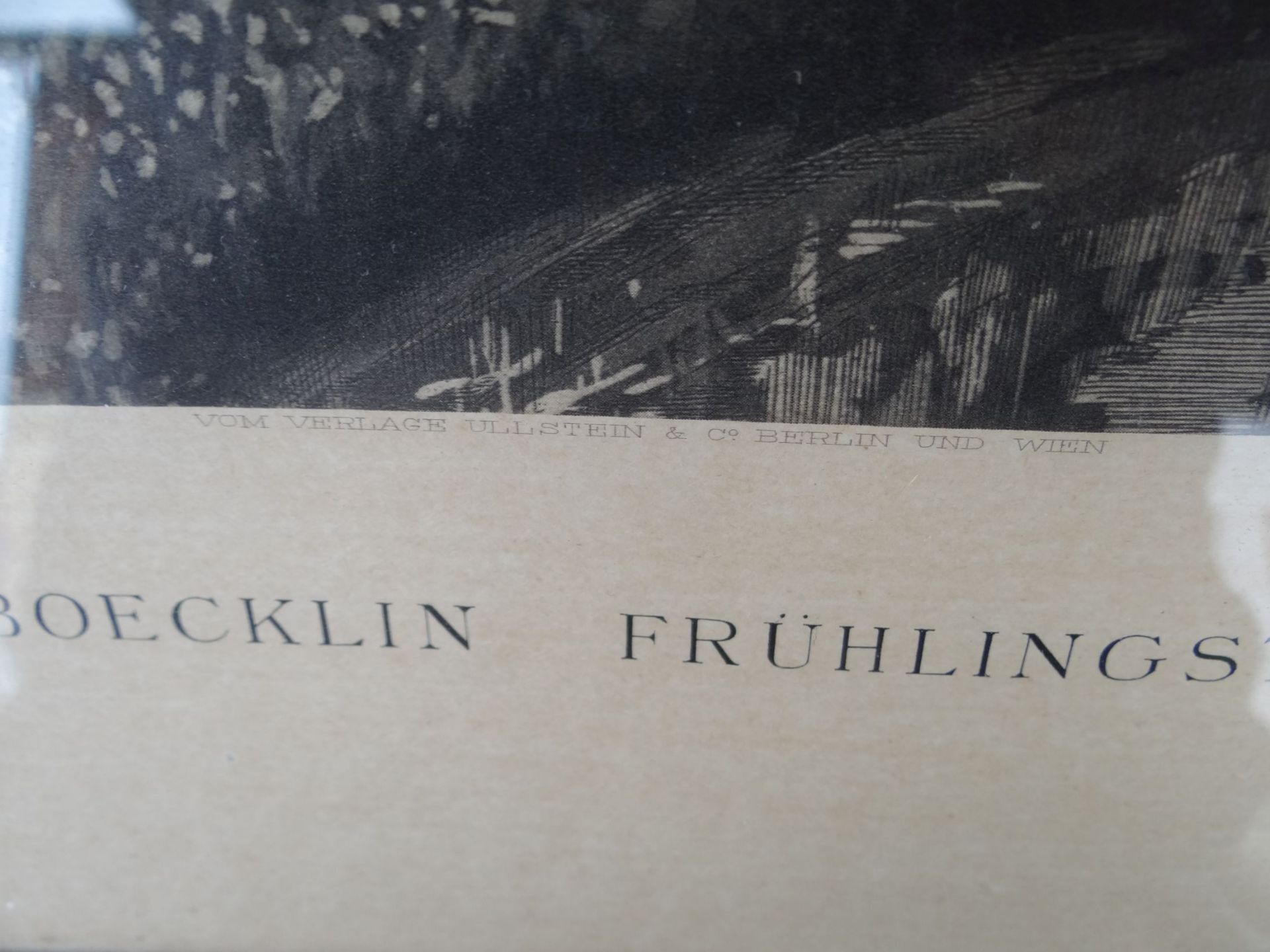 Arnold BÖCKLIN (1827-1901) "Frühlingstag" grosse Lithographie nach der Radierung von Max - Image 5 of 7