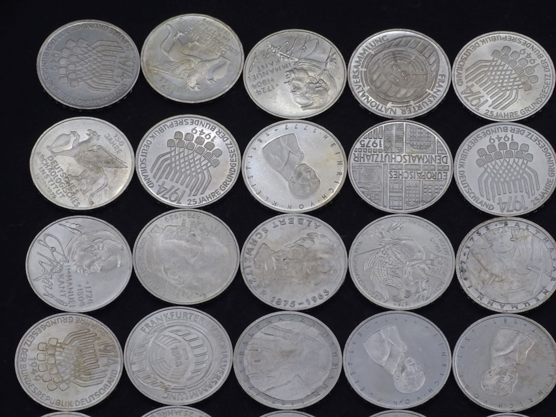 40x 5 DM Münzen,Silber,ges. 200 Deutsche Mar - Bild 7 aus 10