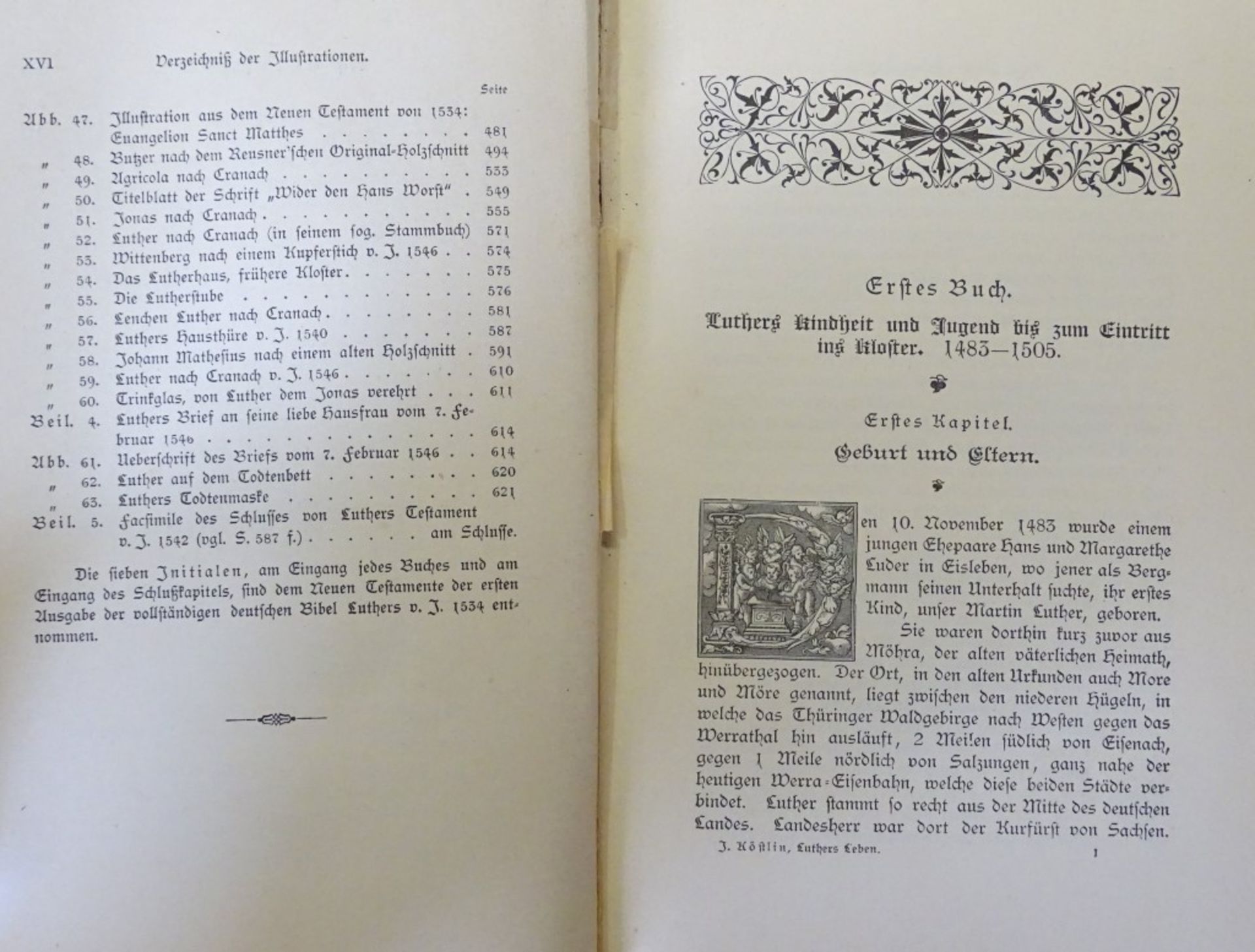 2x "Luther´s Leben",Julius Köstlin,Leipzig 1888,mit Goldschni - Bild 3 aus 6