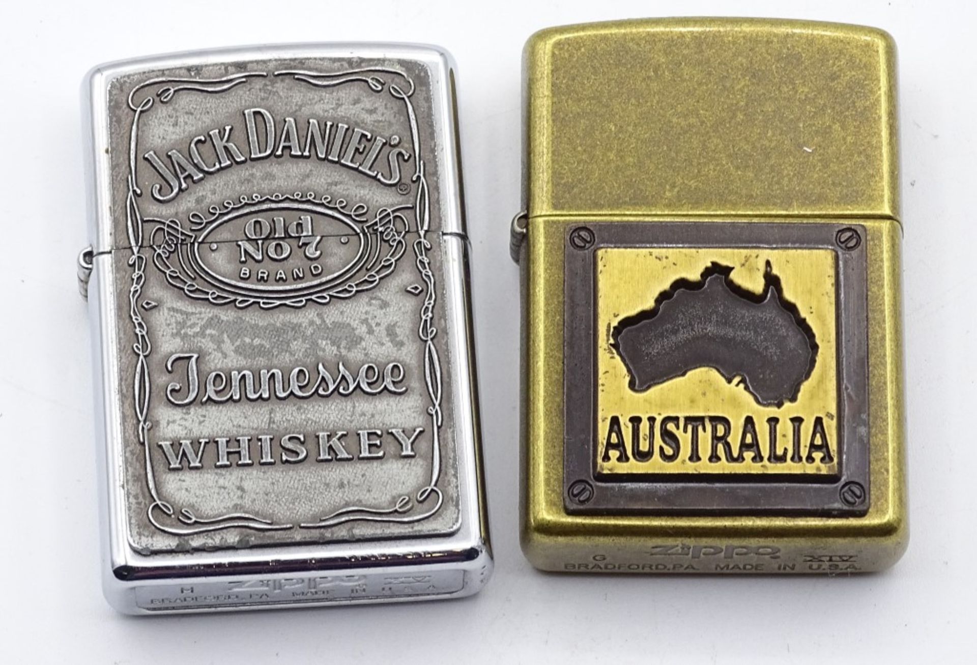 Zwei "Zippo" FeuerzeugemAustralia & Jack Daniel´