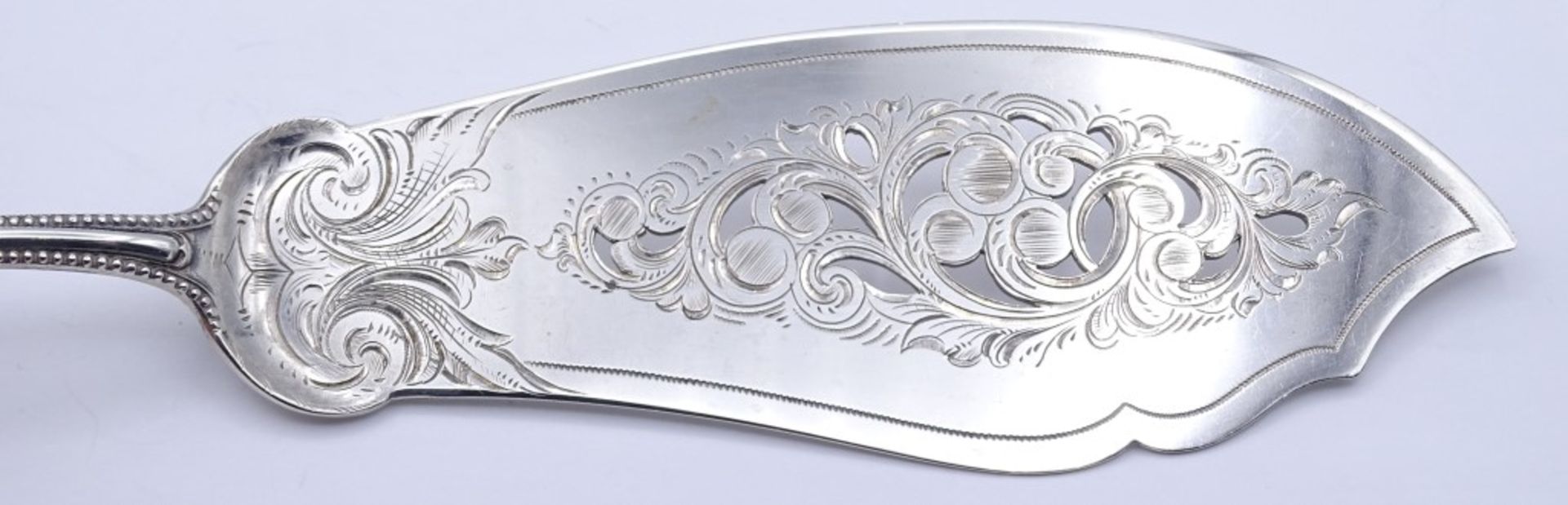 Jugendstil Fisch Vorlegebesteck,Copenhagen,Silber,guter Zustand,L- 24-31cm,ges.Gew. 243,75gr. - Bild 4 aus 6