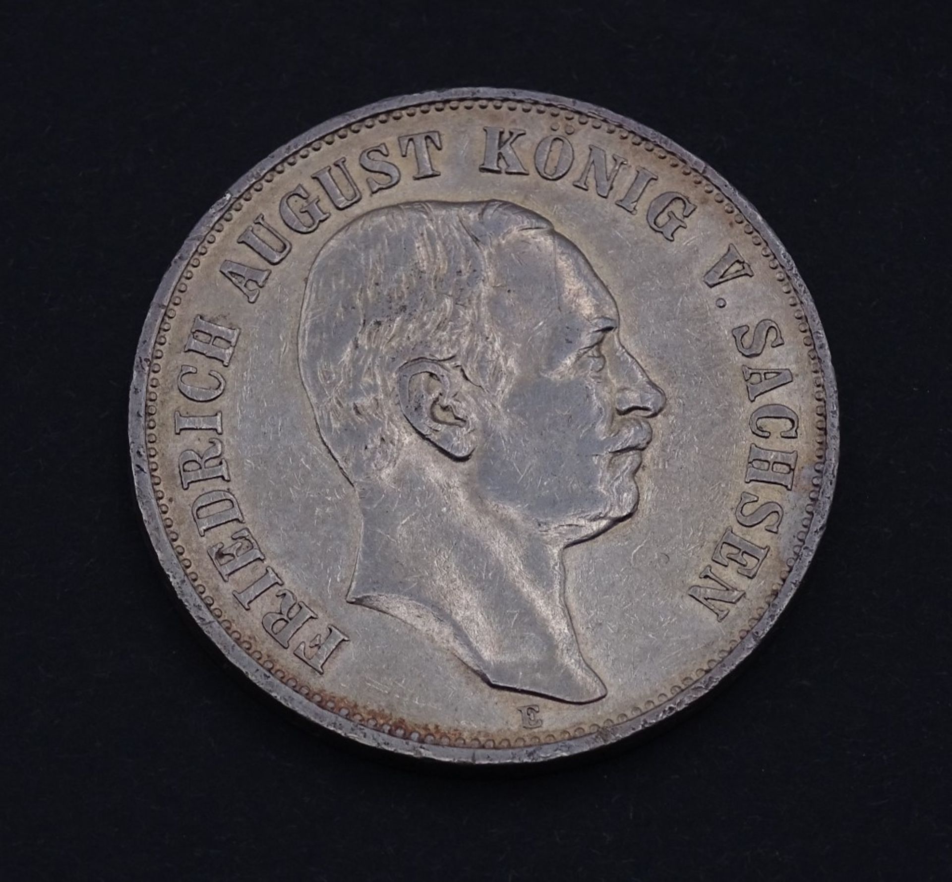 Fünf Mark 1907 - Deutsches Reich - Friedrich August König von Sachsen,Buchstabe - Bild 2 aus 2