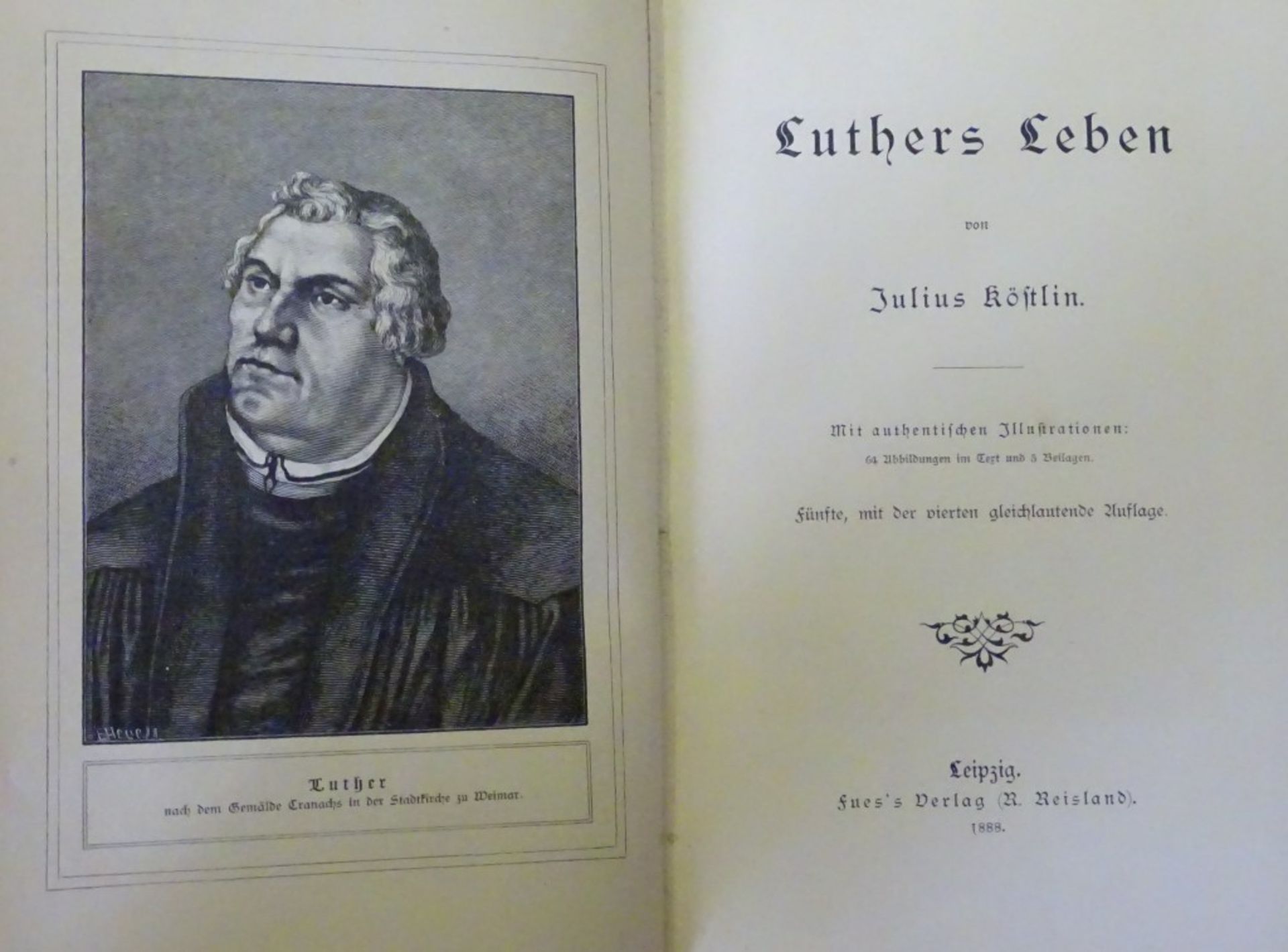 2x "Luther´s Leben",Julius Köstlin,Leipzig 1888,mit Goldschni - Bild 2 aus 6