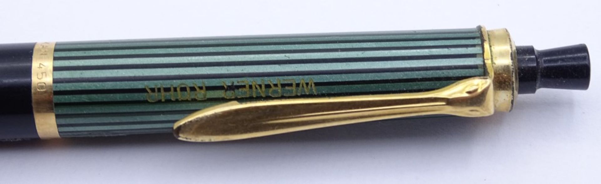 Schreibset "Pelikan" bestehend aus Füller u. Druckbleistift No. 400 & 450.Goldfeder 585/000, - Bild 6 aus 8