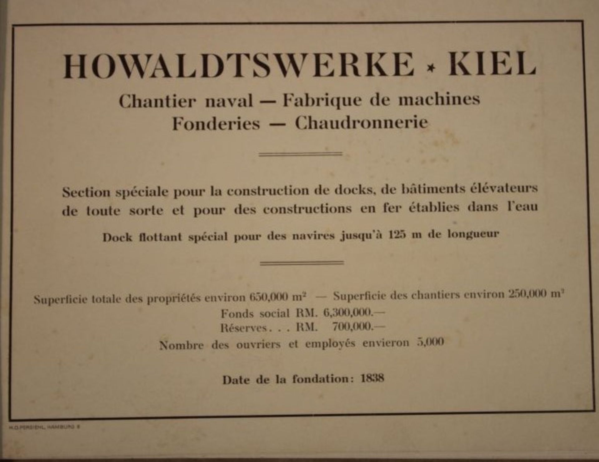 Bildband "Howaldtswerke Kiel" um 1900, in franz. Sprache. - Bild 2 aus 4