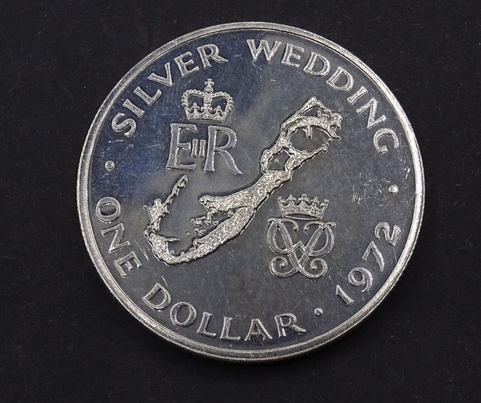 Bermuda 1 Dollar 1972 Silver Wedding Silber 27,8gr.