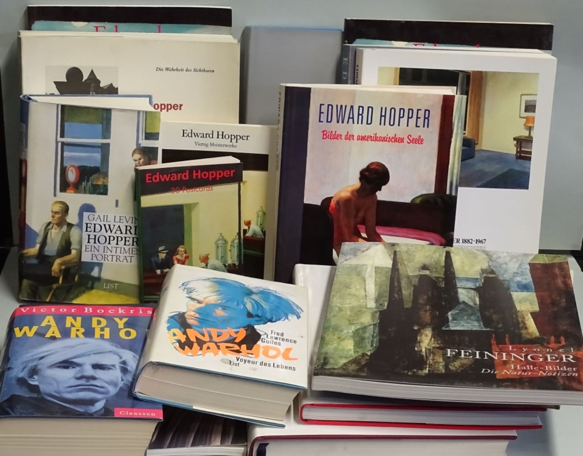 KonvolutKunst Bücher von Edward Hopper,Bilder und Fotografien,Andy Warhol,Christo,Kühl expl.125/