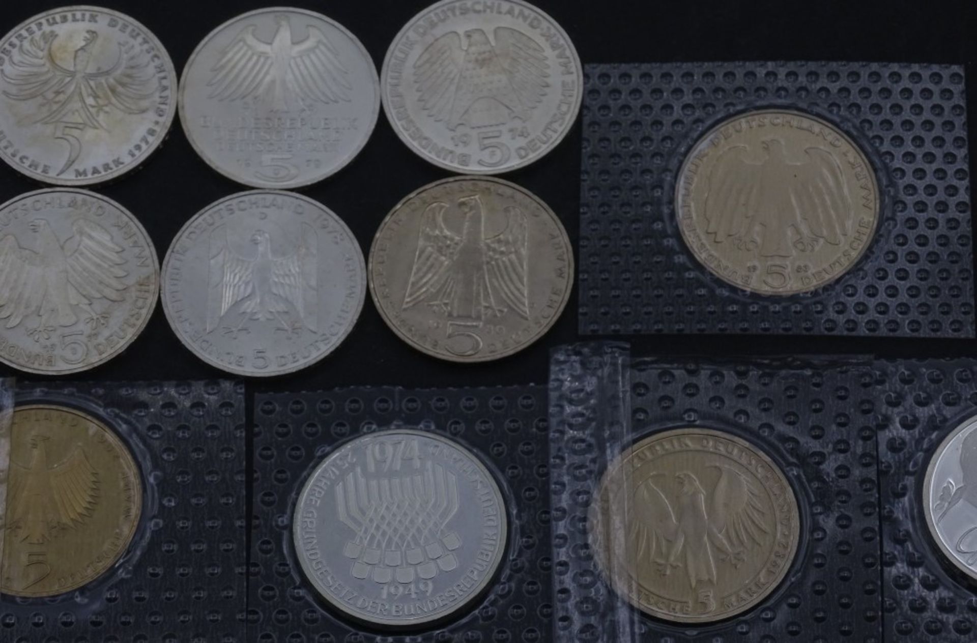17x 5 Dm Münzen,Silber + Nickel,ges. 85 Deutsche Mar - Bild 3 aus 7