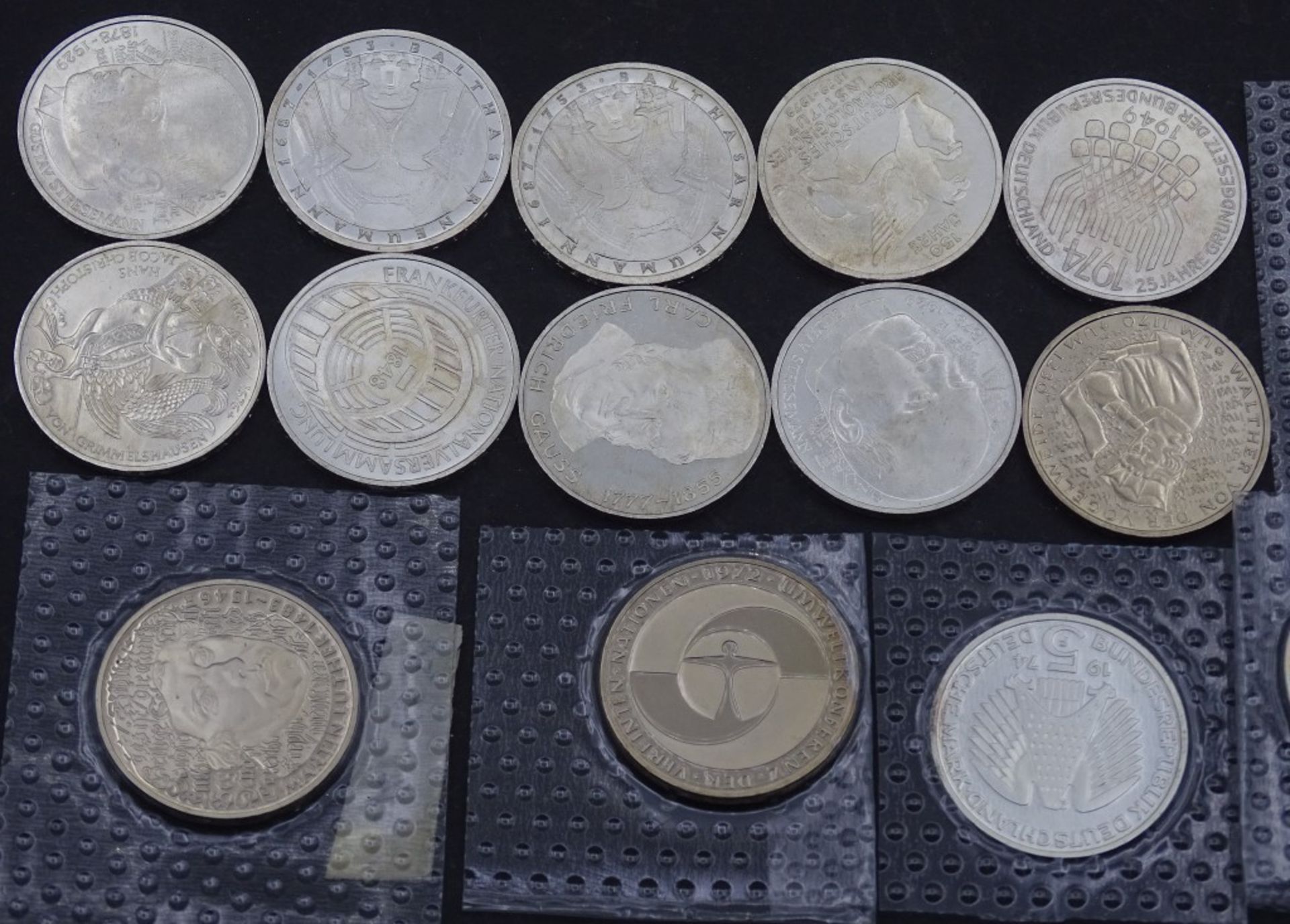 17x 5 Dm Münzen,Silber + Nickel,ges. 85 Deutsche Mar - Bild 6 aus 7