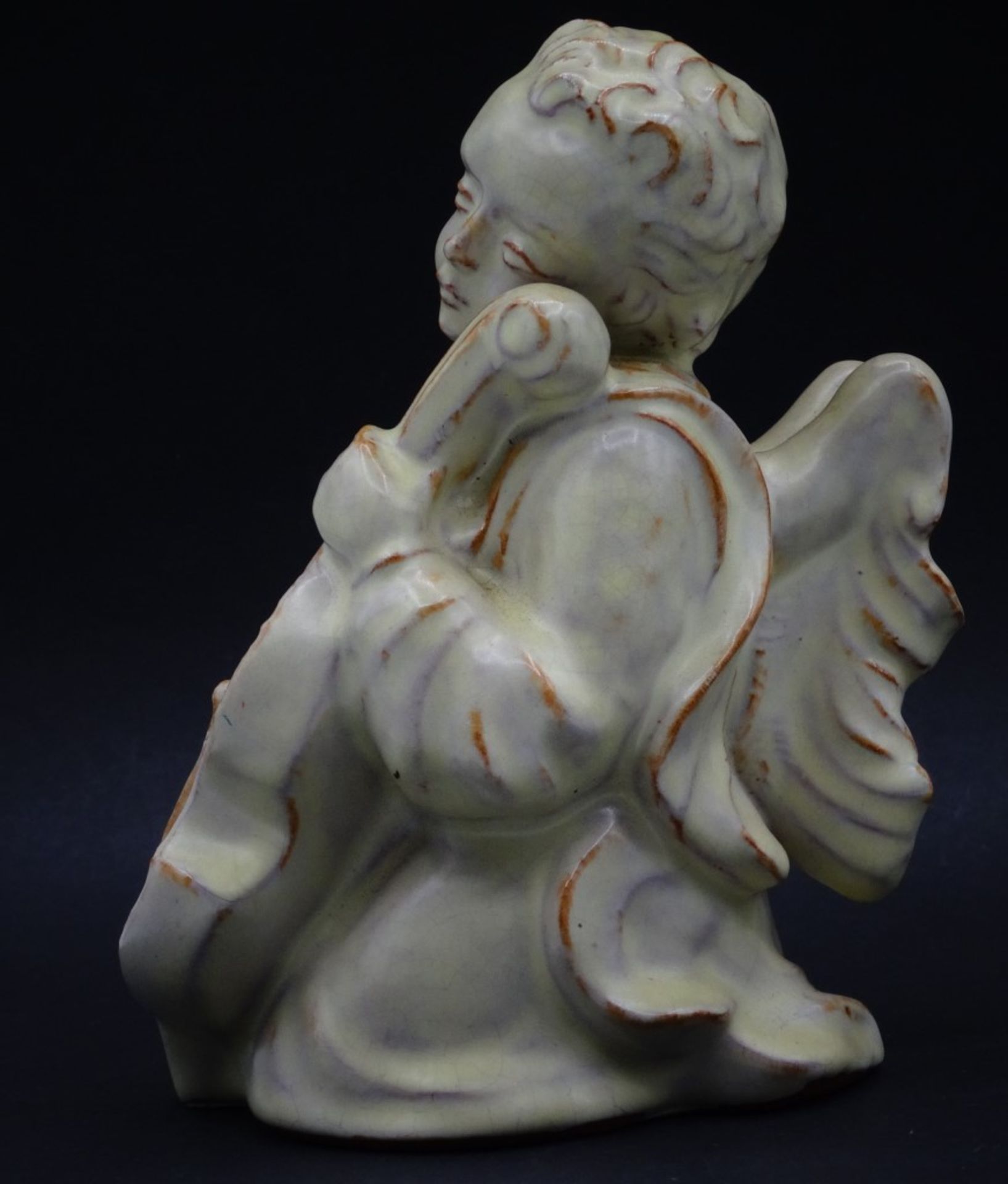 Musizierender Engel,im Boden gemarkt,Handarbeit,H-12,5cm - Bild 2 aus 6
