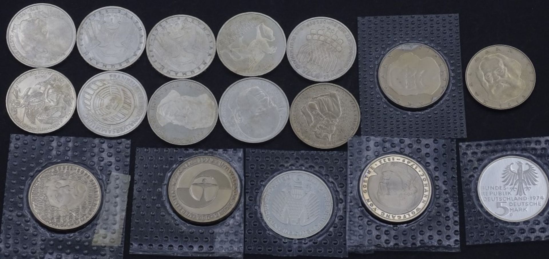 17x 5 Dm Münzen,Silber + Nickel,ges. 85 Deutsche Mar - Bild 5 aus 7
