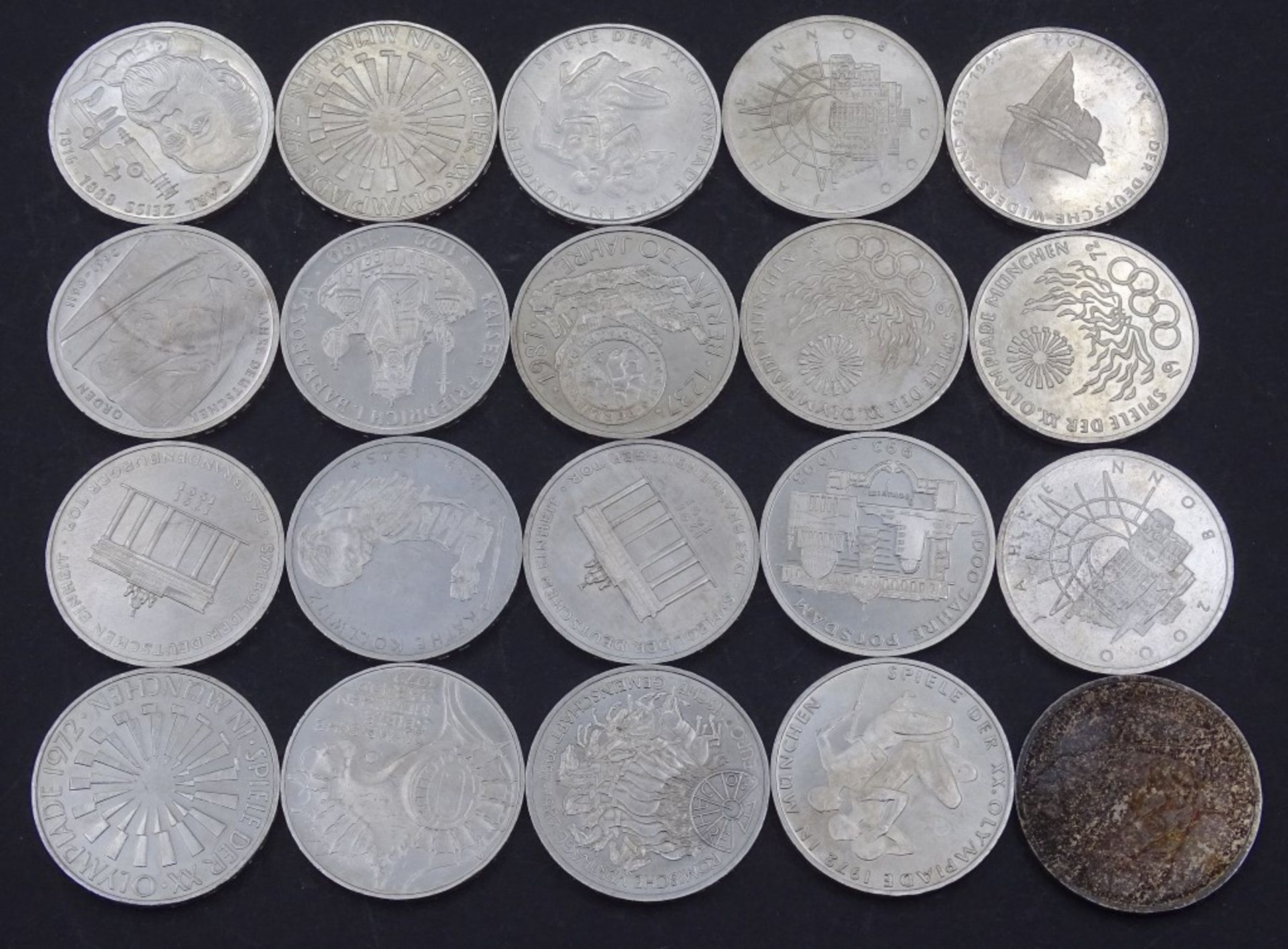 20x 10 DM Münzen,Silber,ges. 200 Deutsche Mar - Bild 2 aus 2