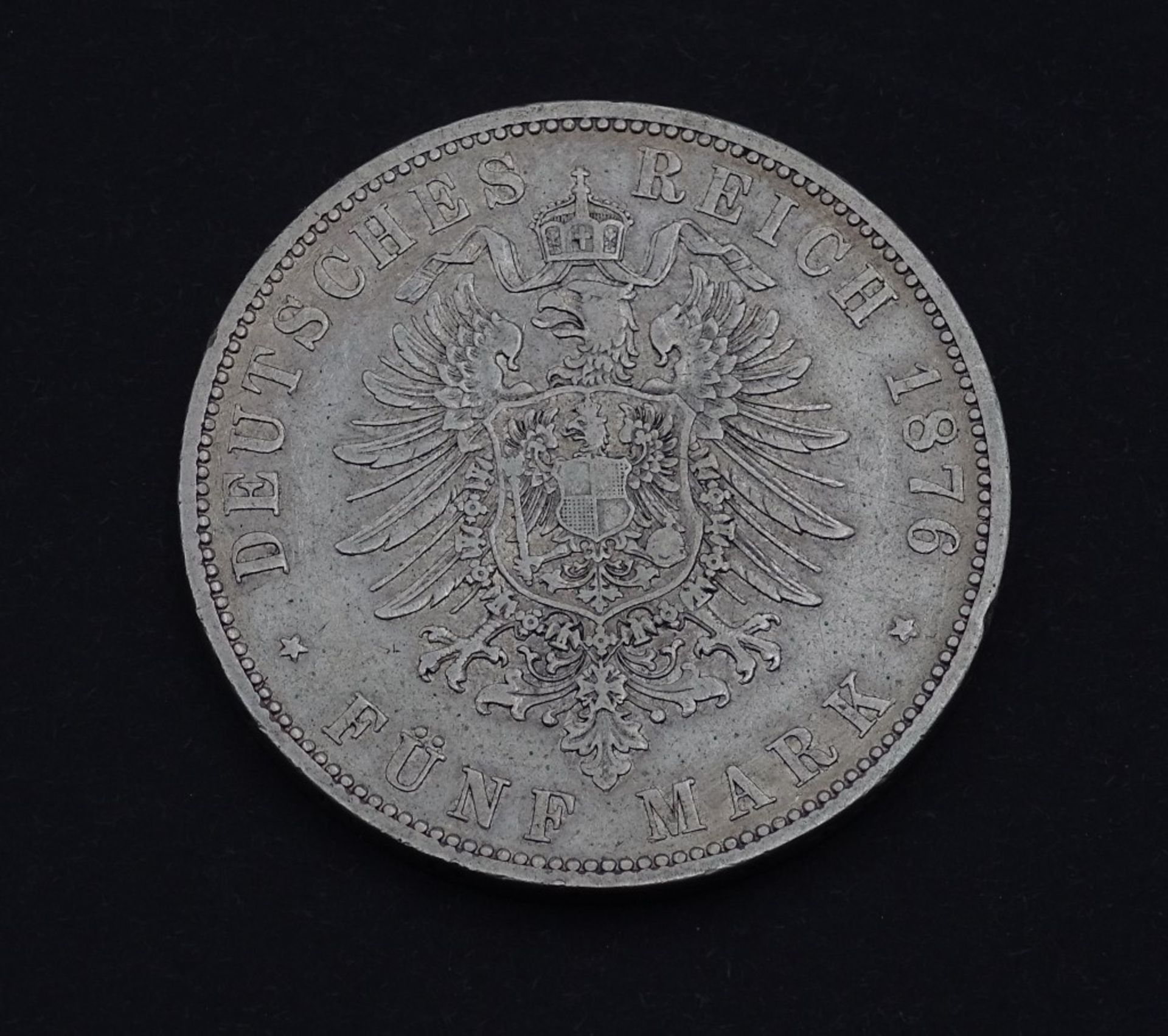 Fünf Mark 1876 - Deutsches Reich - Wilhelm Deutscher Kaiser König von Preussen , Buchstabe