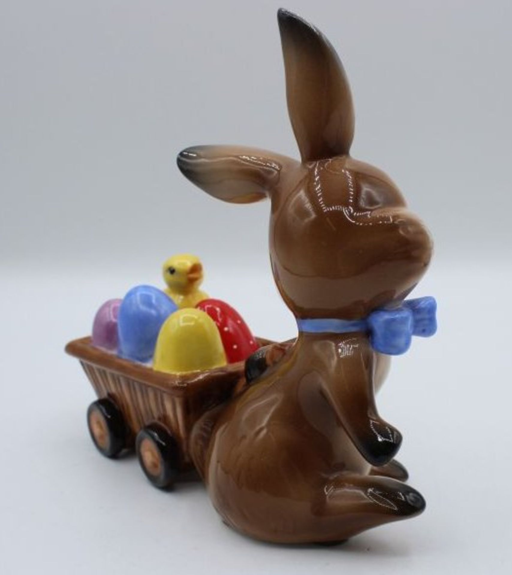 Geobel-Osterhase mit Bollerwagen, ca. H-14cm. - Bild 4 aus 5