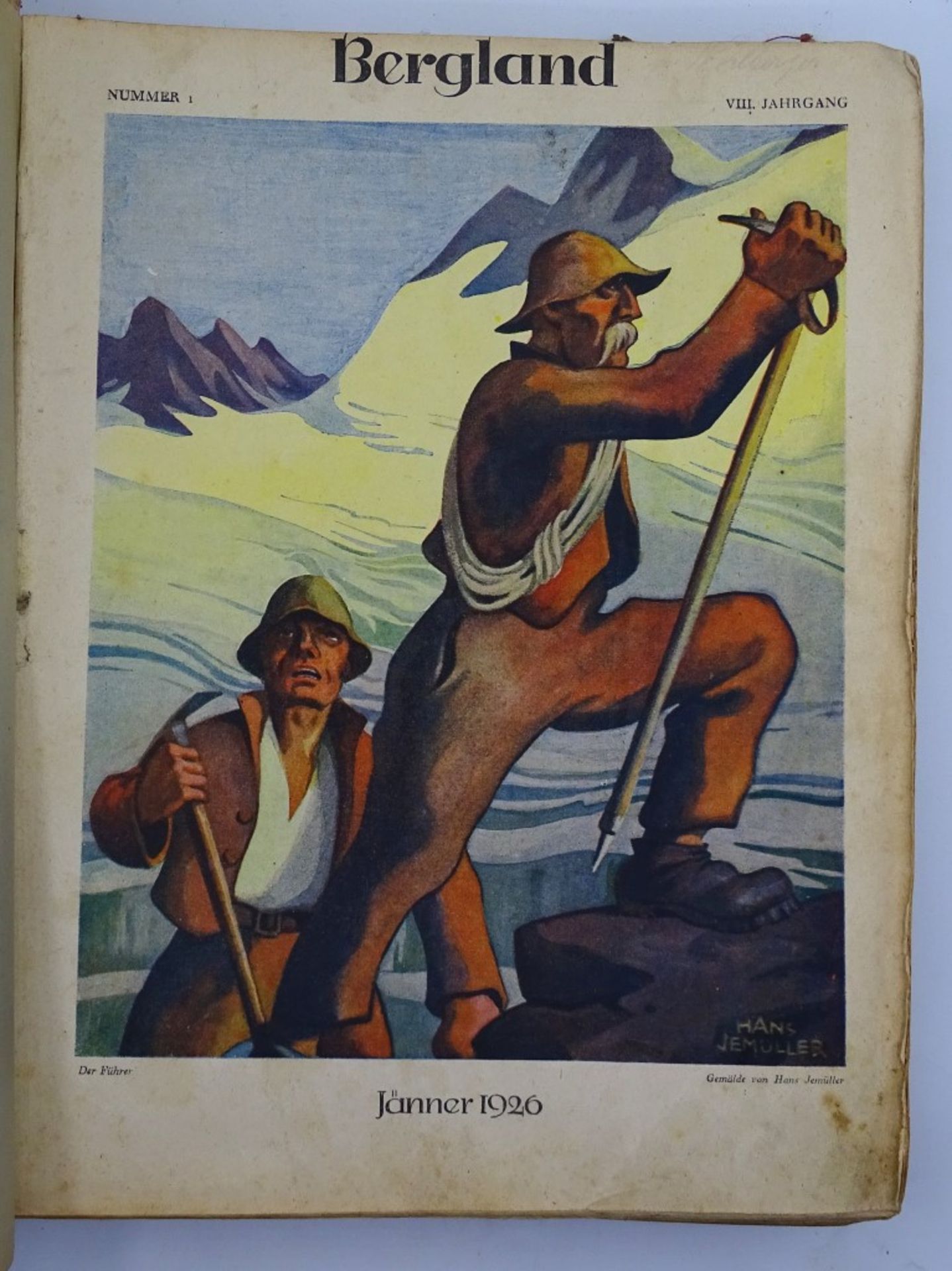 Gebundete Zeitschrift Bergland 1926, 8.Jahrgang,kompletter Jahrgang,tw.mit losen Seiten etc. - Bild 2 aus 10