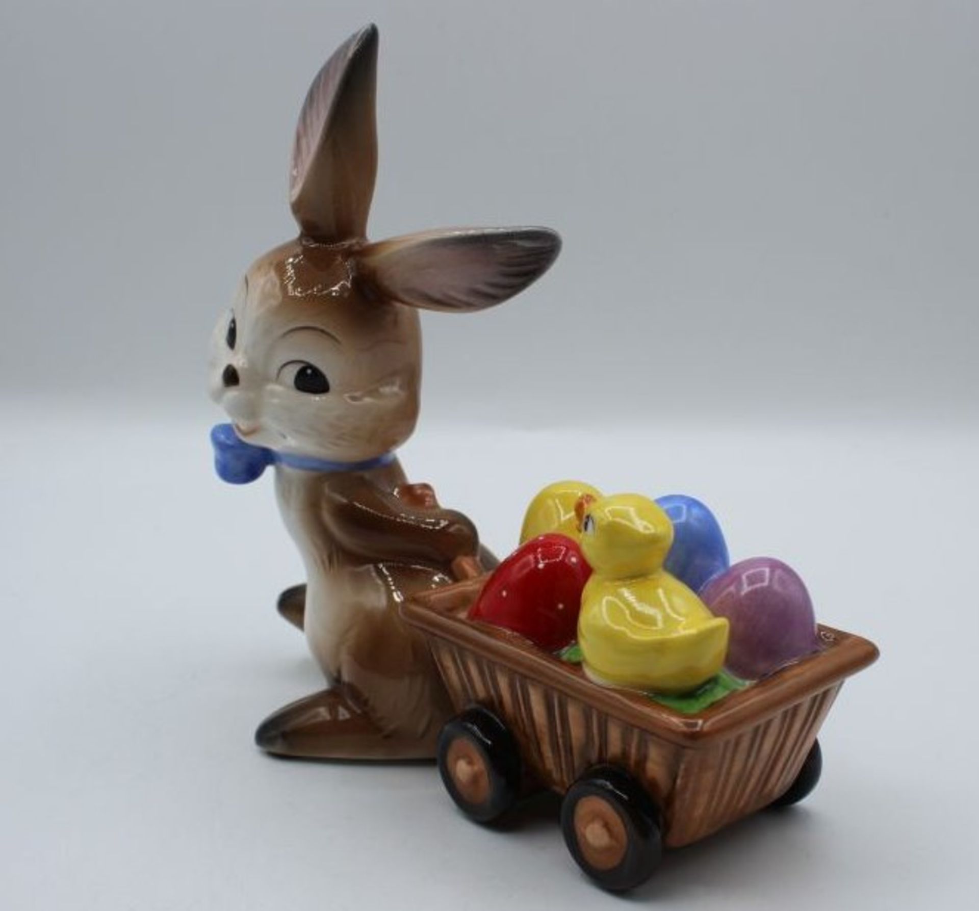 Geobel-Osterhase mit Bollerwagen, ca. H-14cm. - Bild 2 aus 5