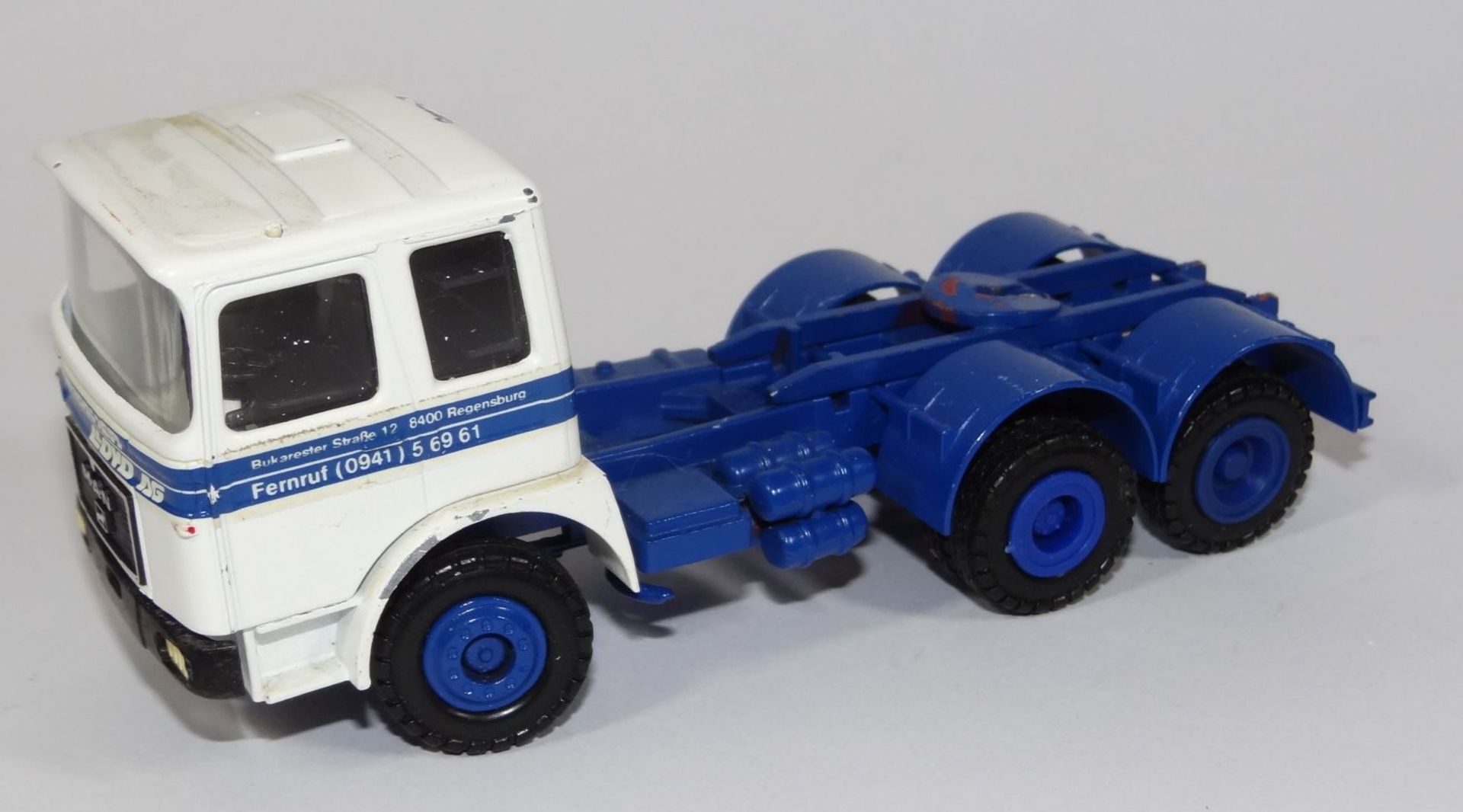 LKW mit Anhänger 1:50, ohne Hersteller, Metall/Kunststoff, L-33 c - Bild 4 aus 5